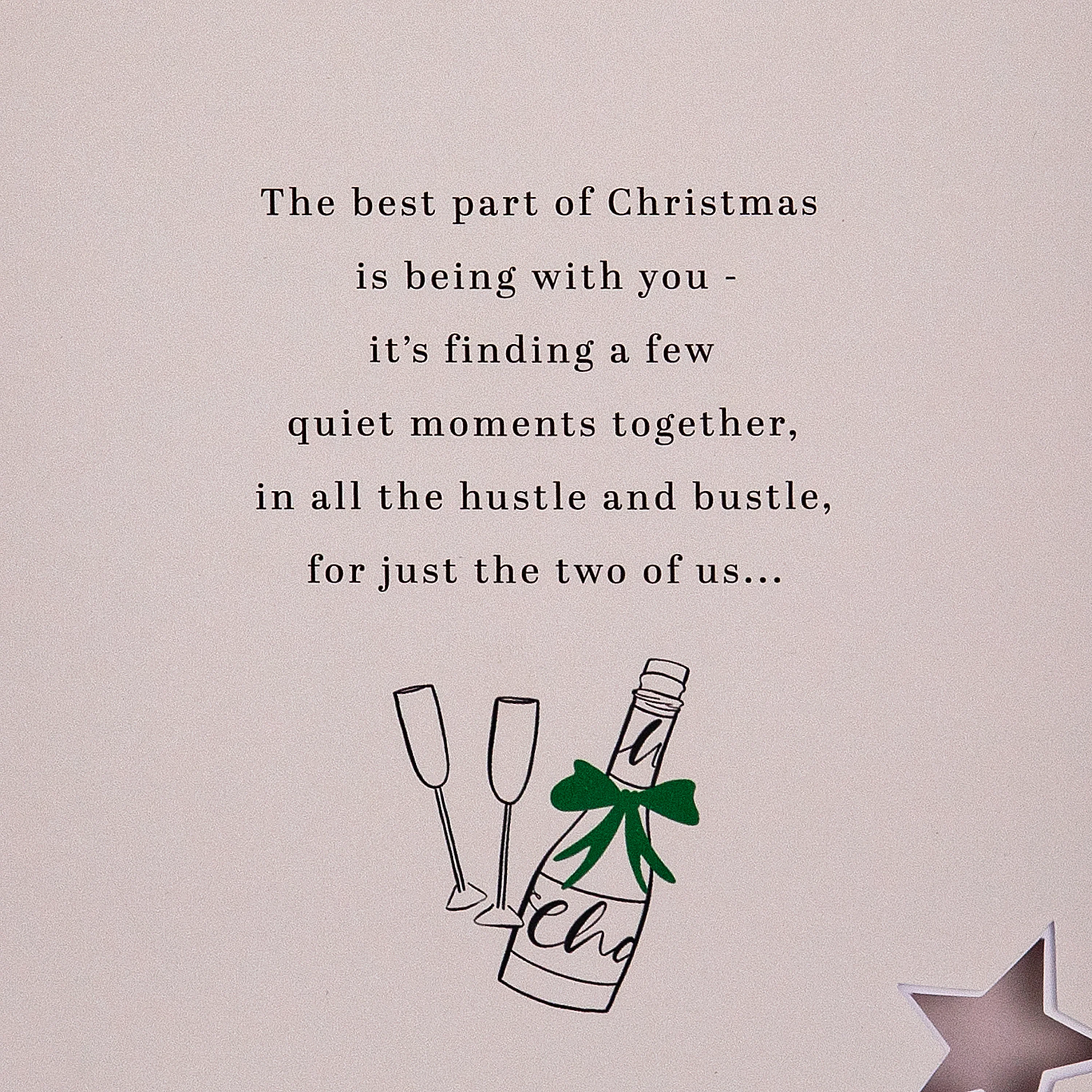 Christmas Card for the One I Love - Bottle of Fizz Design - Image 5