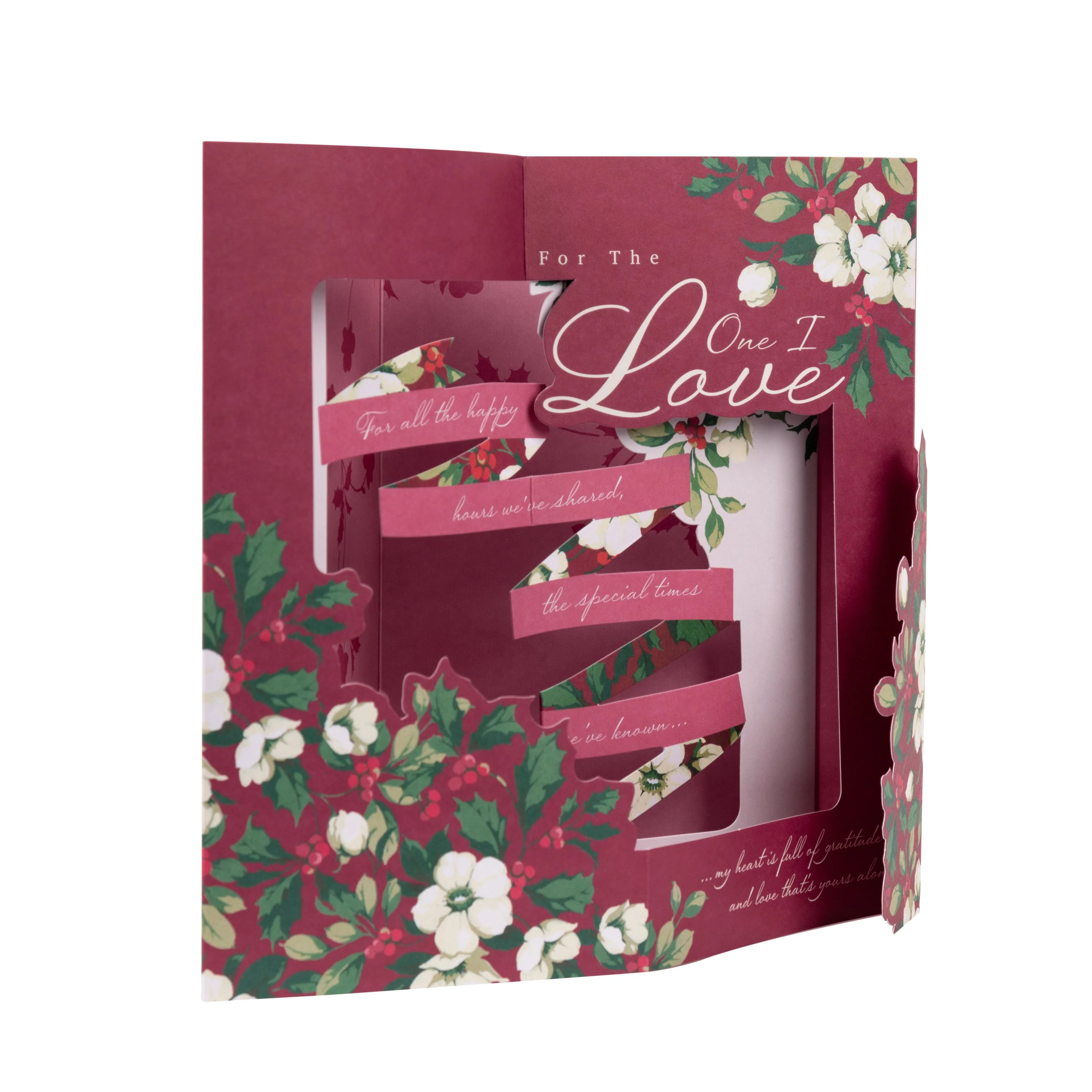 Christmas Card for the One I Love - Pop-Out 3D Design with Heartfelt Message