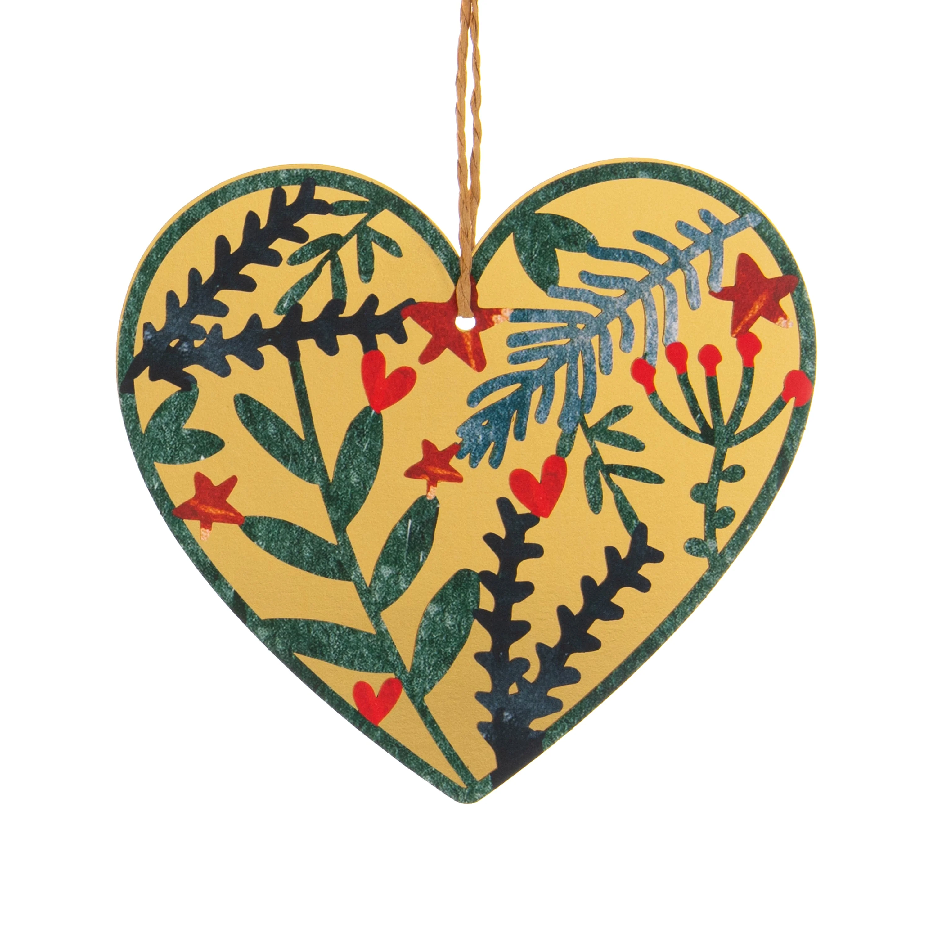 Christmas Card for Wife - Traditional Foliage & Bauble Design with Keepsake - Image 7