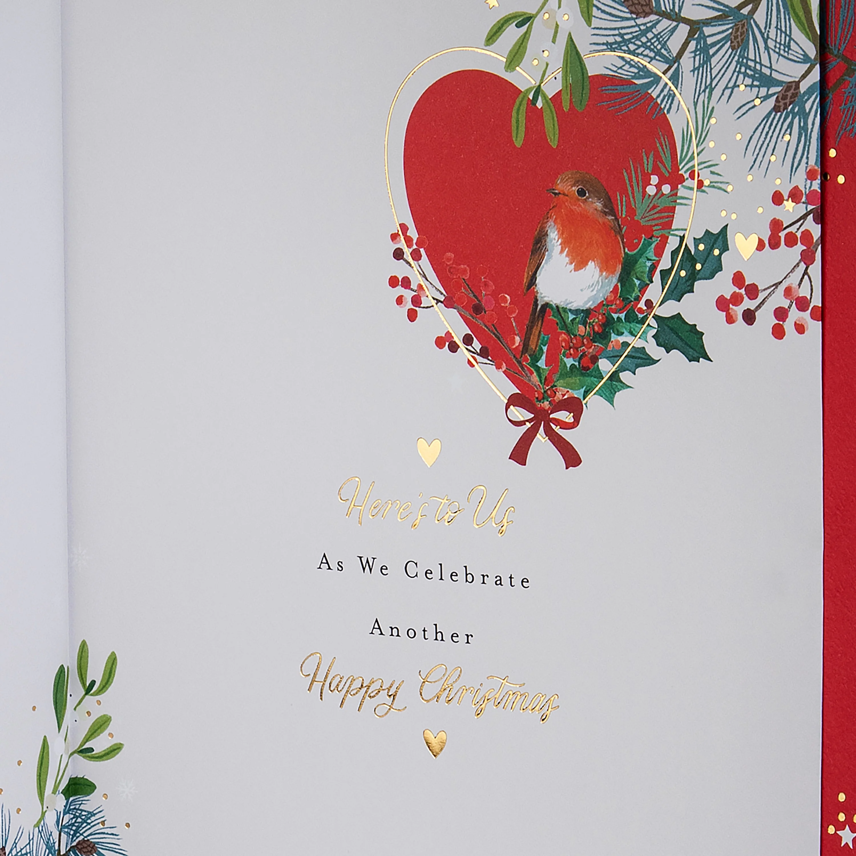 Christmas Card for Wife - Traditional Winter Florals Design - Image 11
