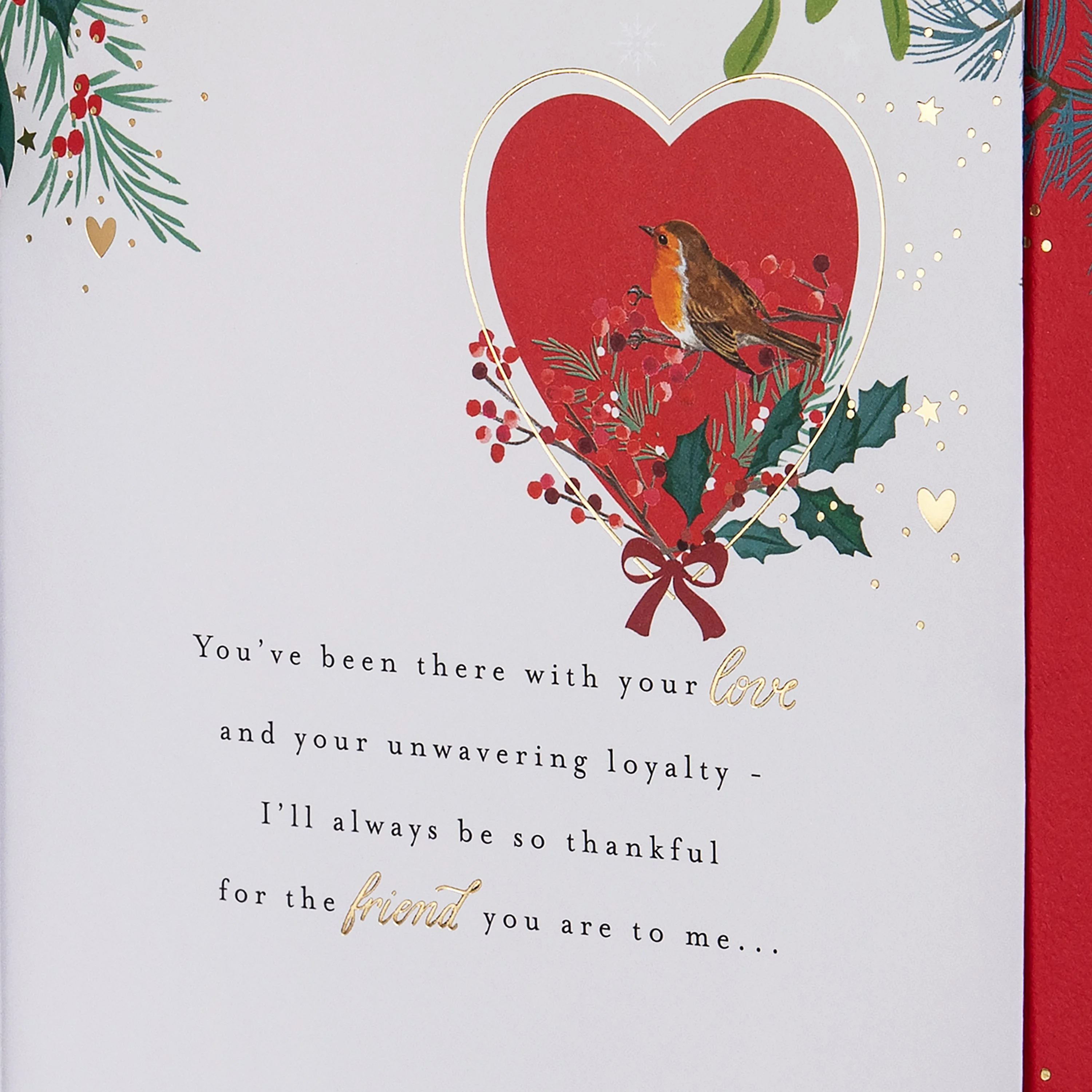 Christmas Card for Wife - Traditional Winter Florals Design - Image 6