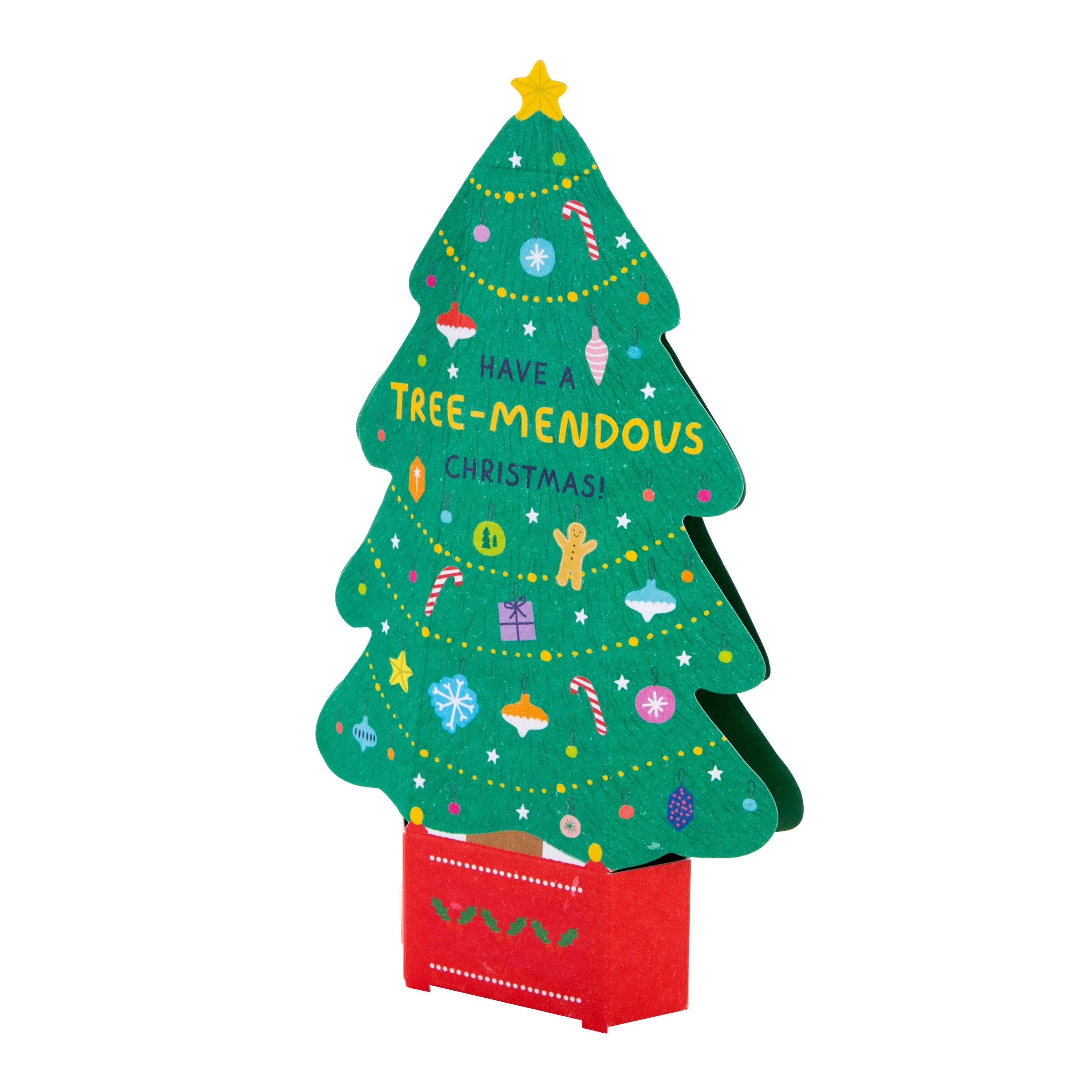 Christmas Card Open - Contemporary 3D Pop Up Tree Design - Image 2