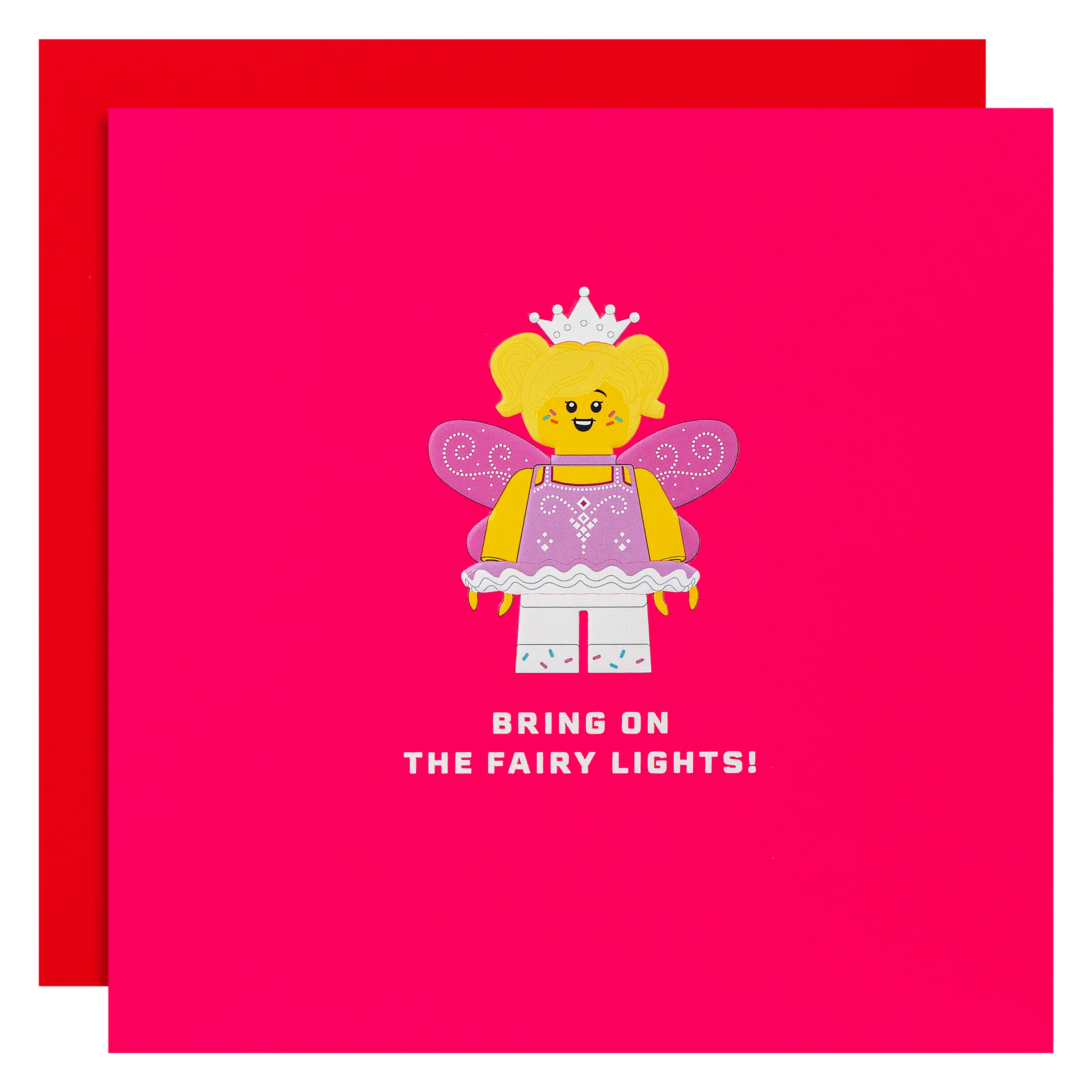 Christmas Card - Pink LEGO® Fairy Design