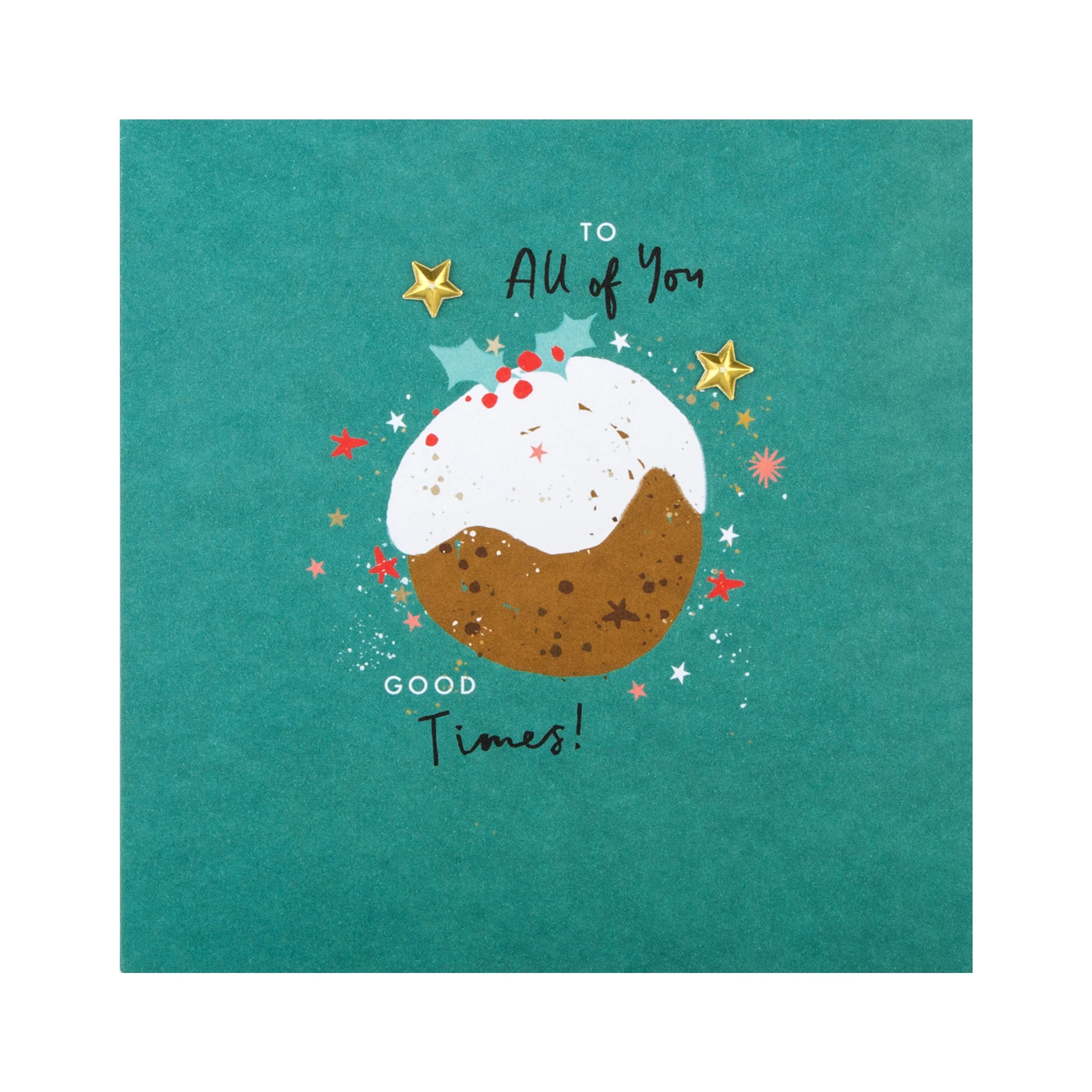 Christmas Card To All - Christmas Pudding Design with Innovative Moulded Paper Charms - Image 3