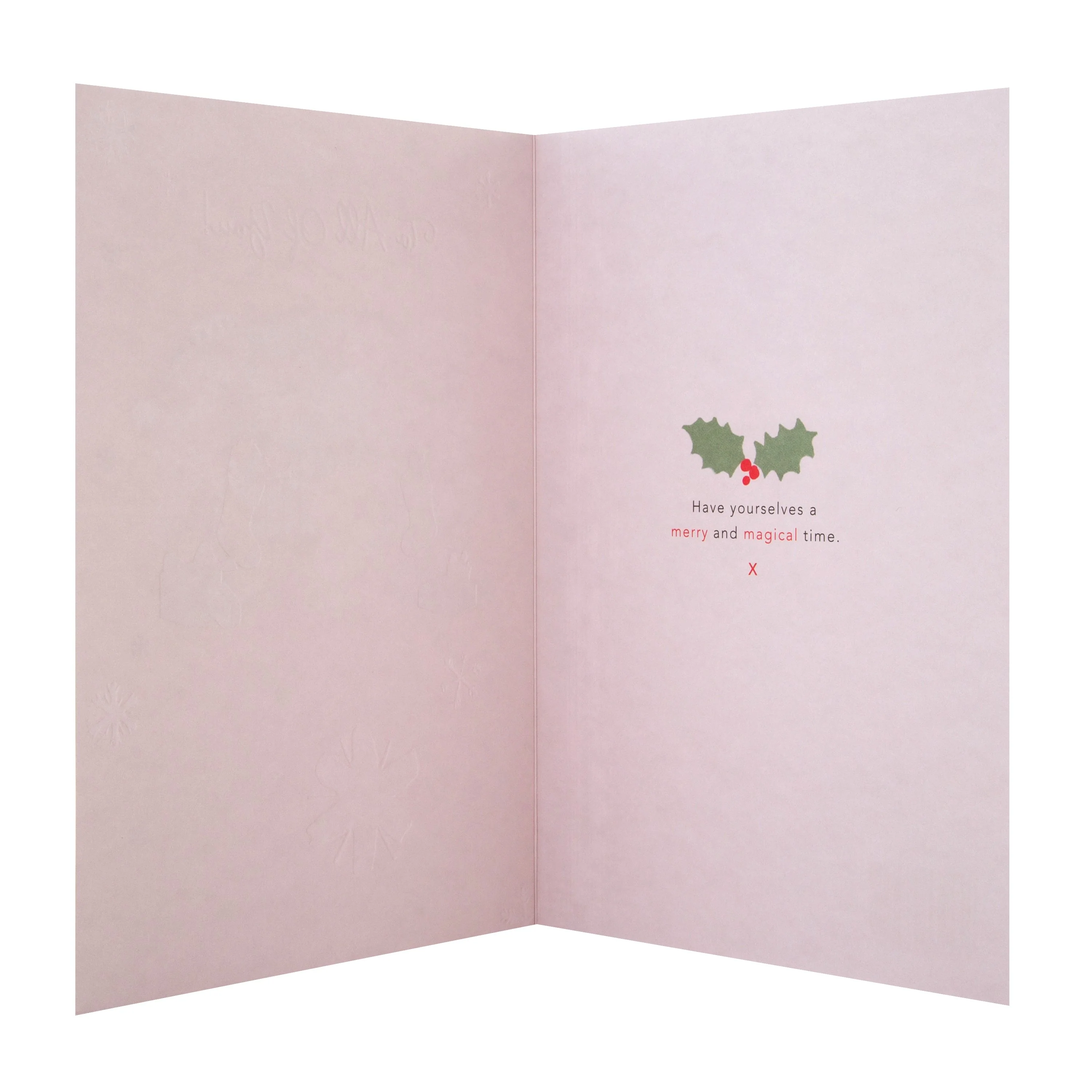 Christmas Card to All - Cute Forever Friends Together Design with Gold Foil - Image 2
