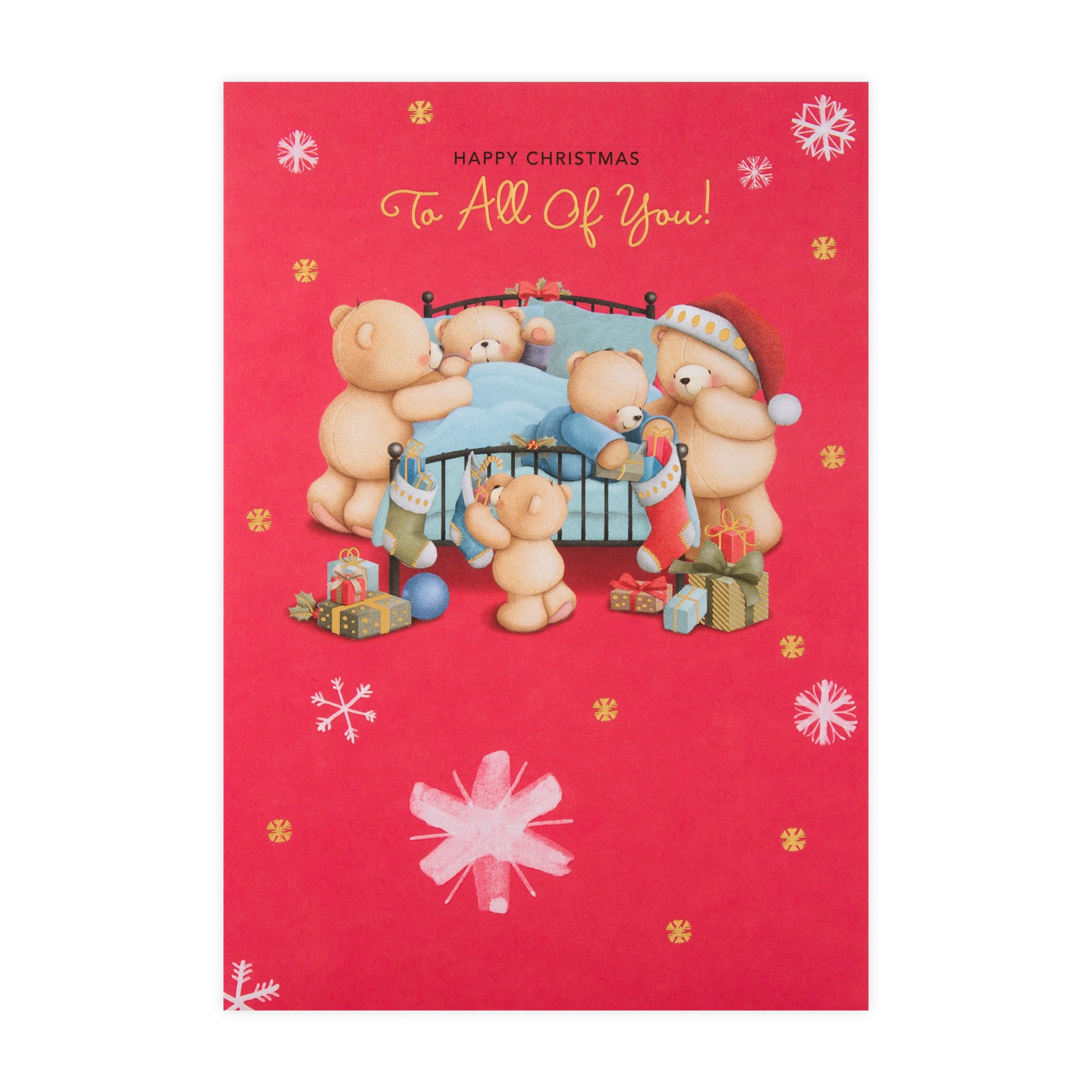 Christmas Card to All - Cute Forever Friends Together Design with Gold Foil - Image 3
