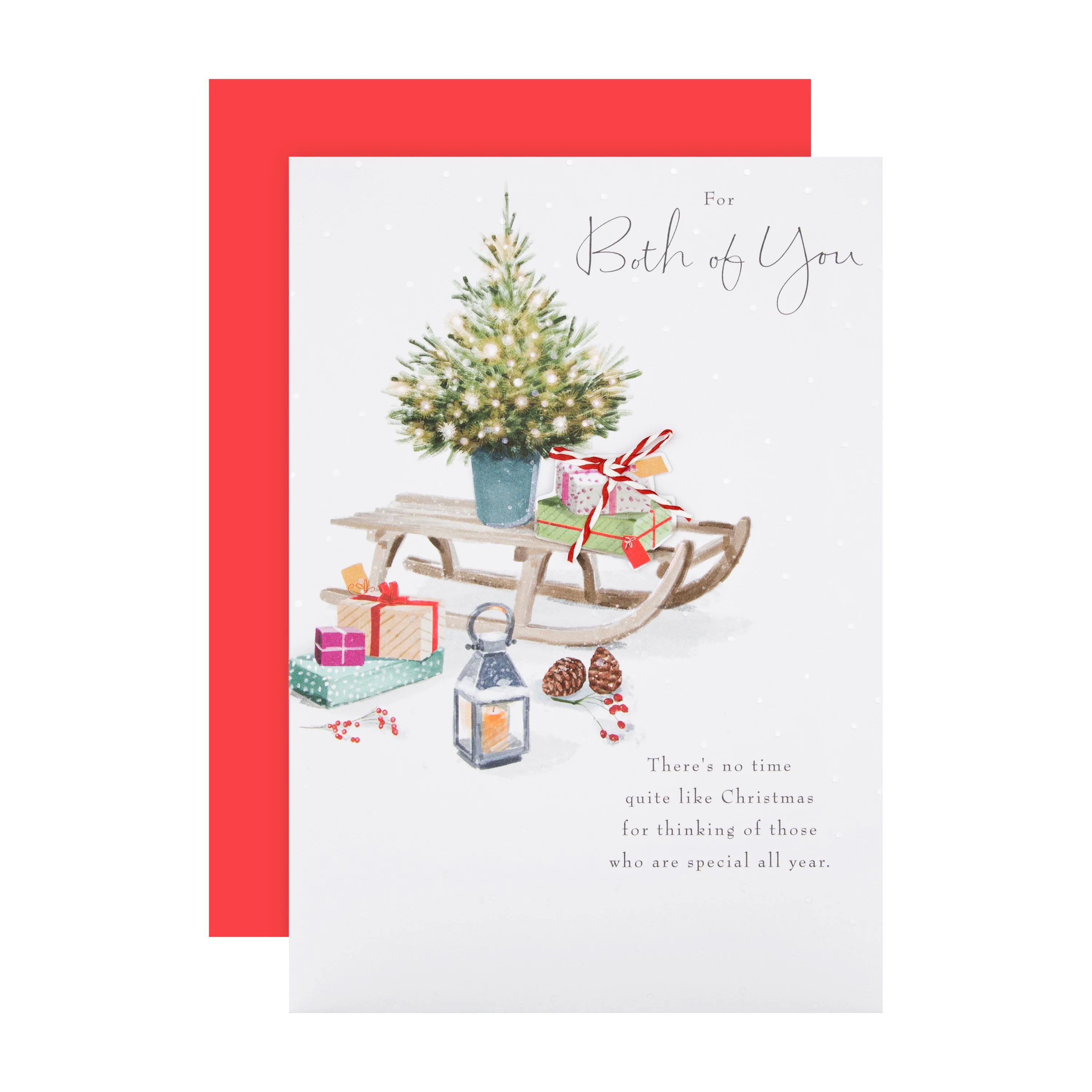 Christmas Card To Both - Classic Lucy Cromwell Illustrated Design