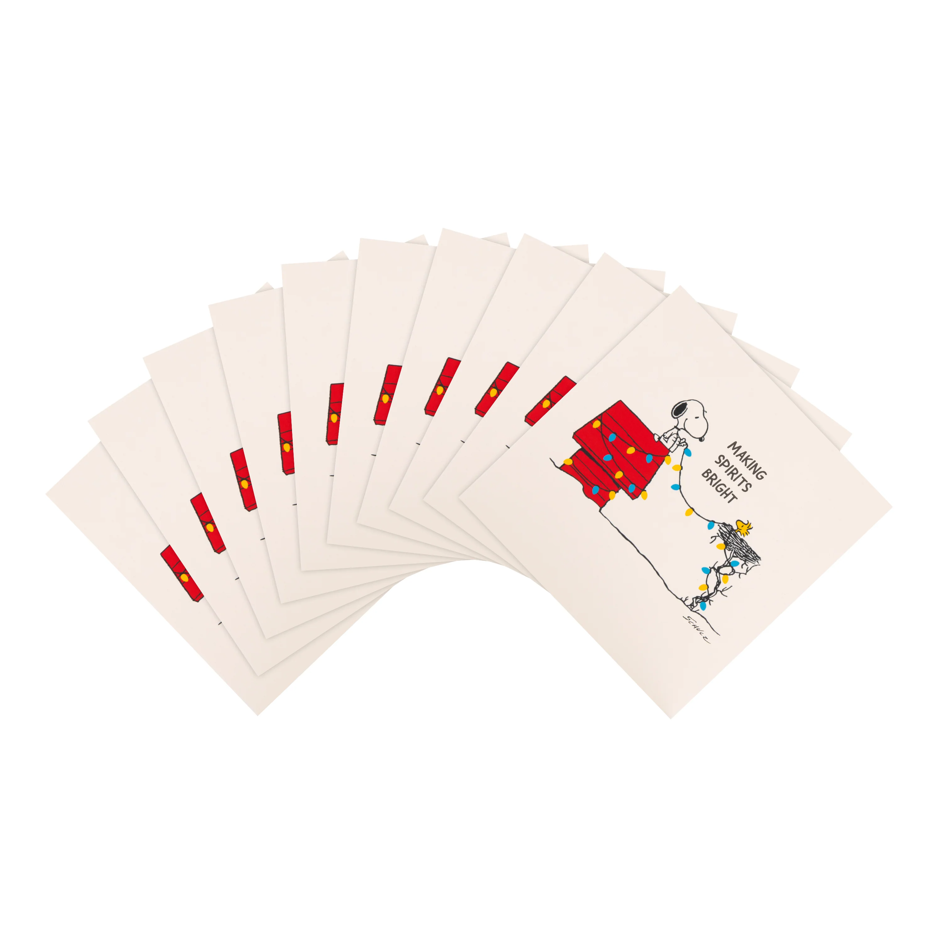 Christmas Cards Multipack - Pack of 10 SNOOPY & WOODSTOCK Design