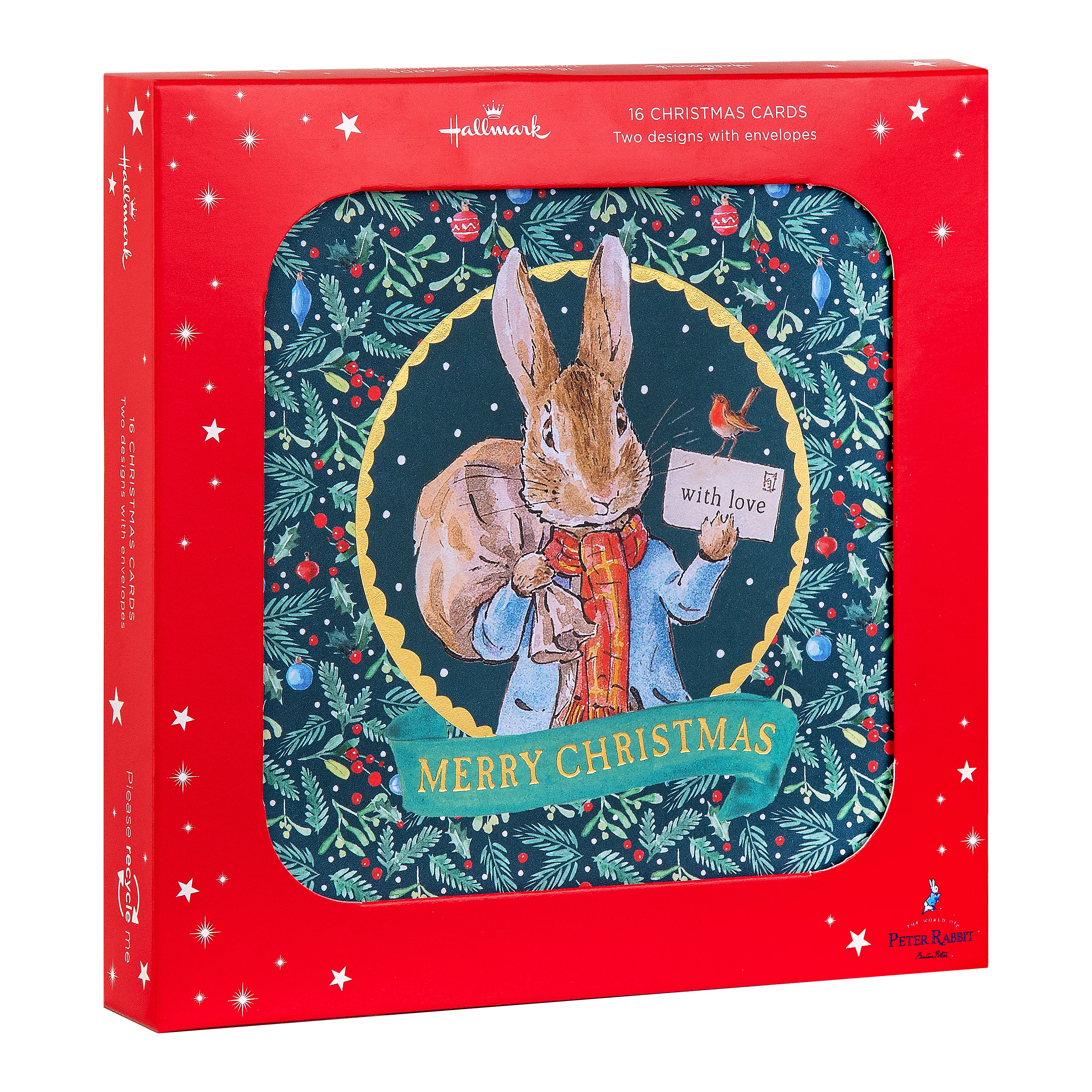 Christmas Cards - Pack of 16 in 2 Peter Rabbit™ Designs