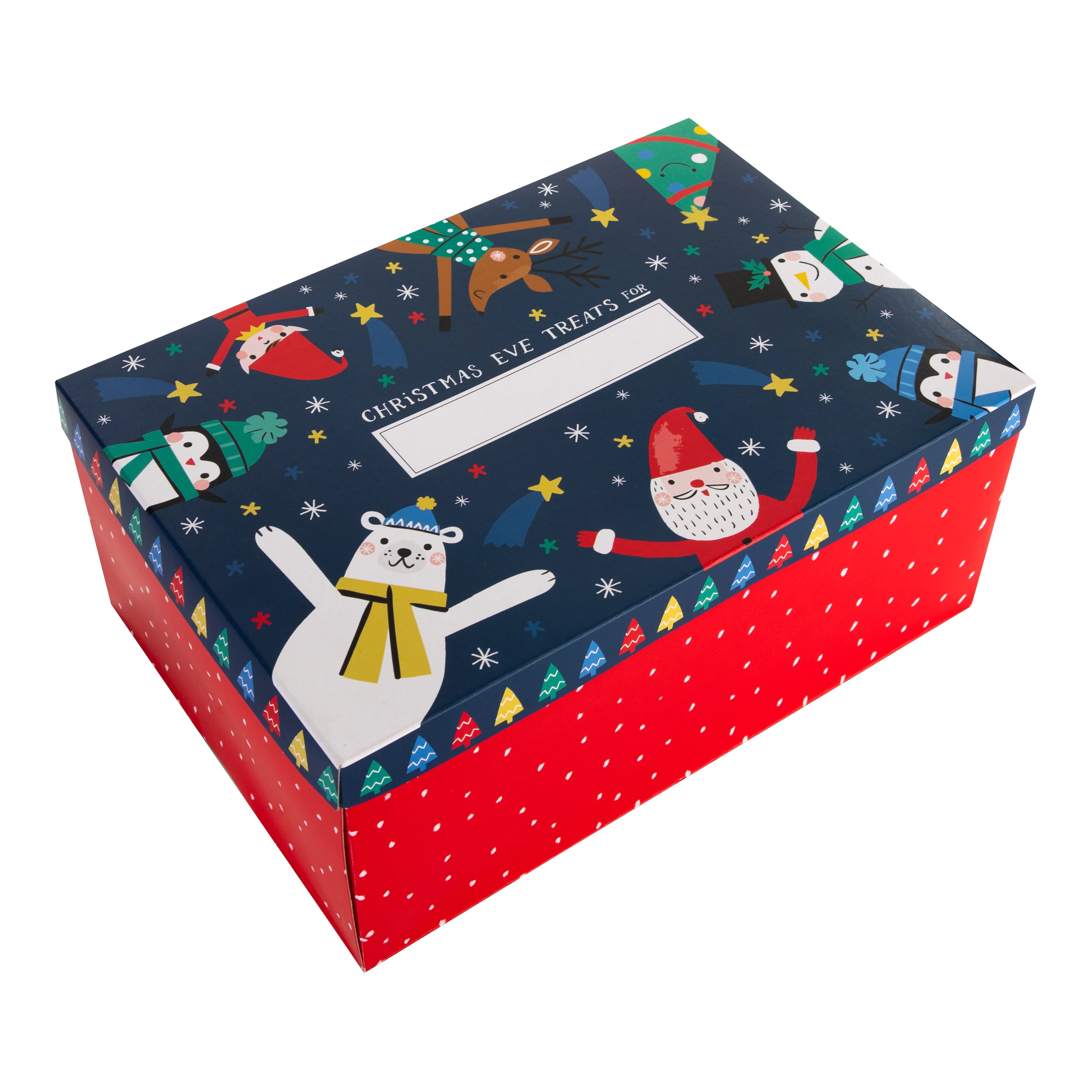 Christmas Eve Box for Kids - Santa & Friends Illustrated Design