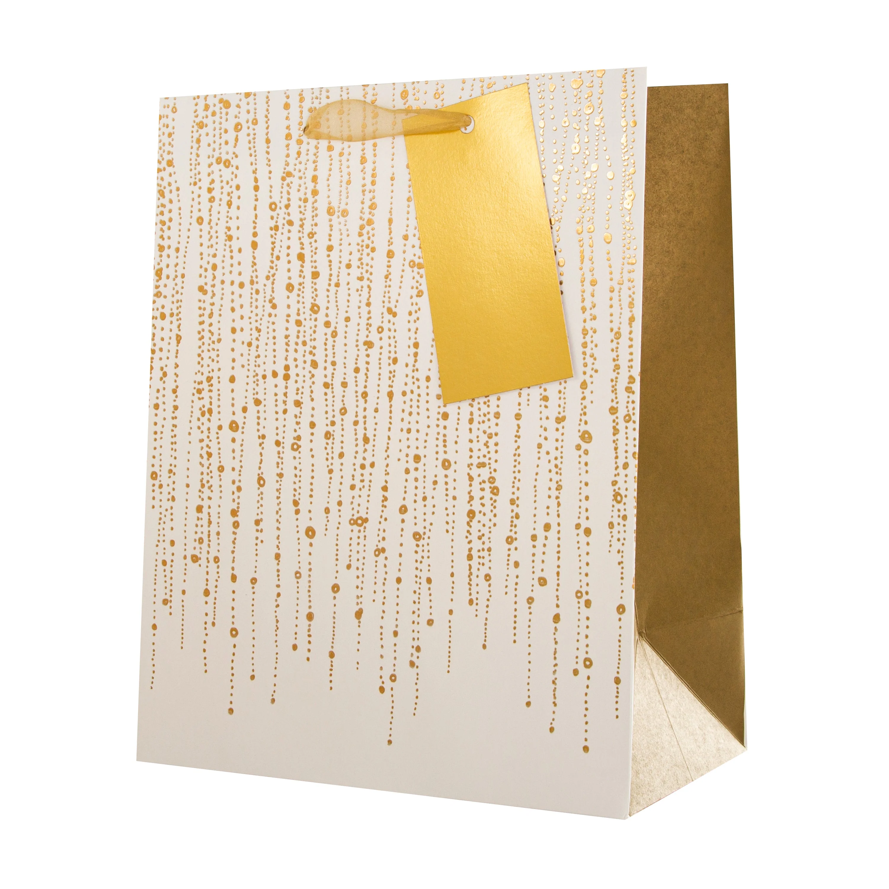Christmas Gift and Bottle  Bag Pack - 4 Bags in 4 Contemporary Metallic Designs - Image 5