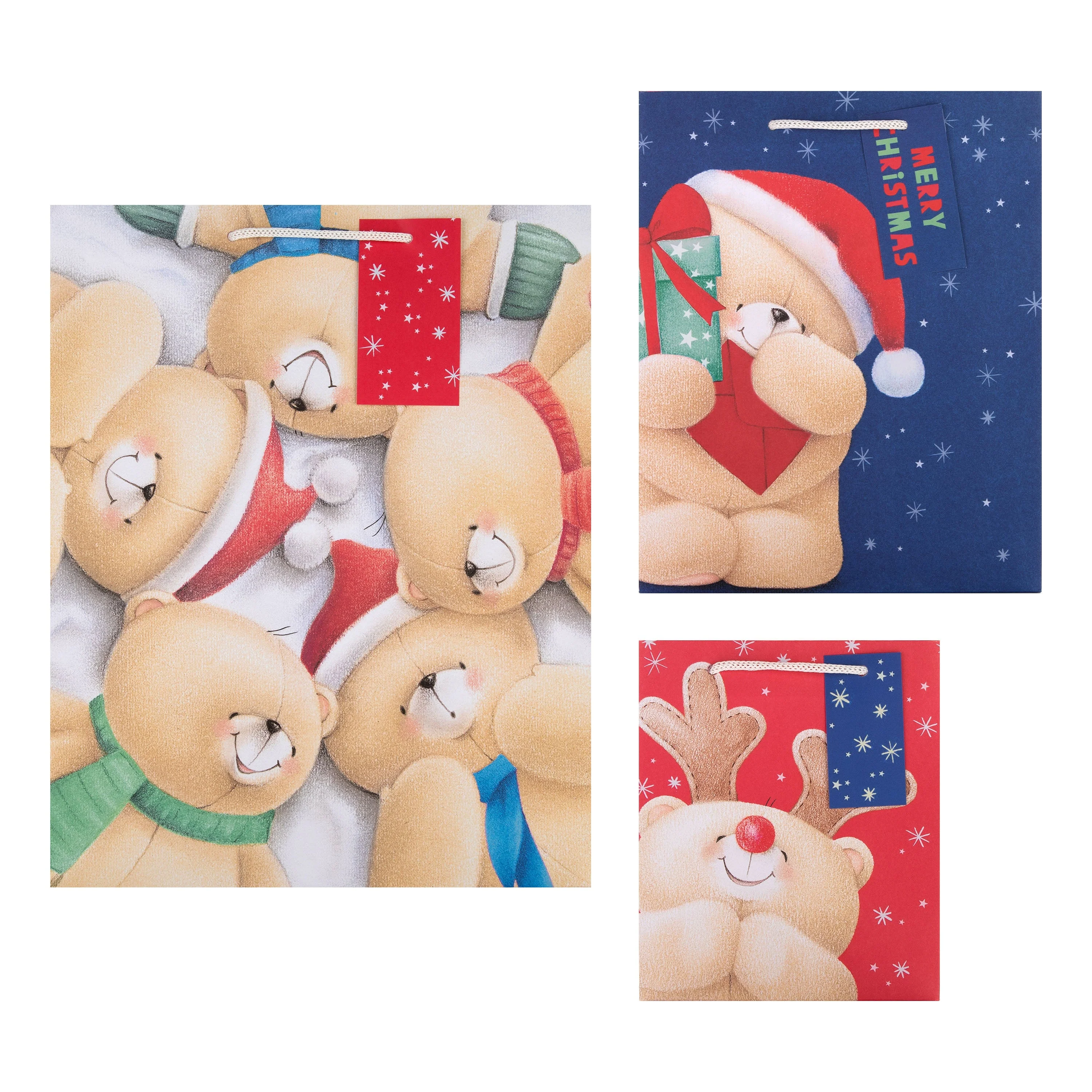 Christmas Gift Bags - Pack of 3 Forever Friends Design - Image 2