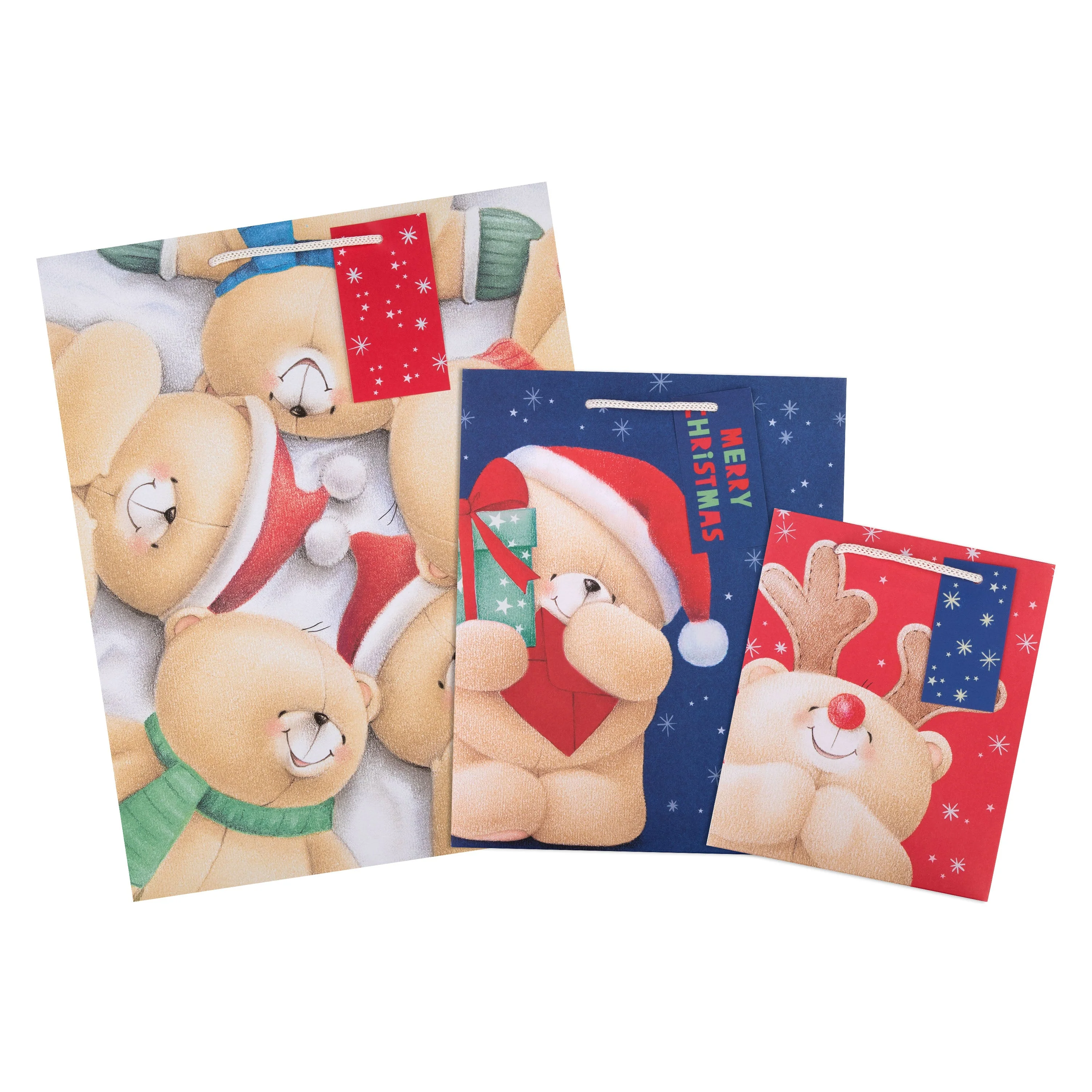 Christmas Gift Bags - Pack of 3 Forever Friends Design - Image 3