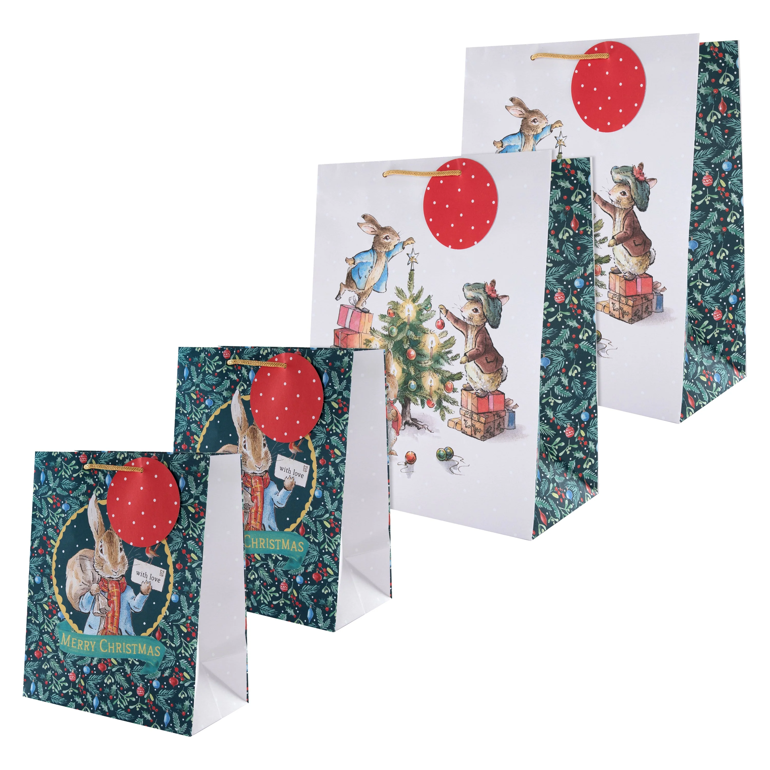 Christmas Gift Bags - Pack of 4 Peter Rabbit™ Design