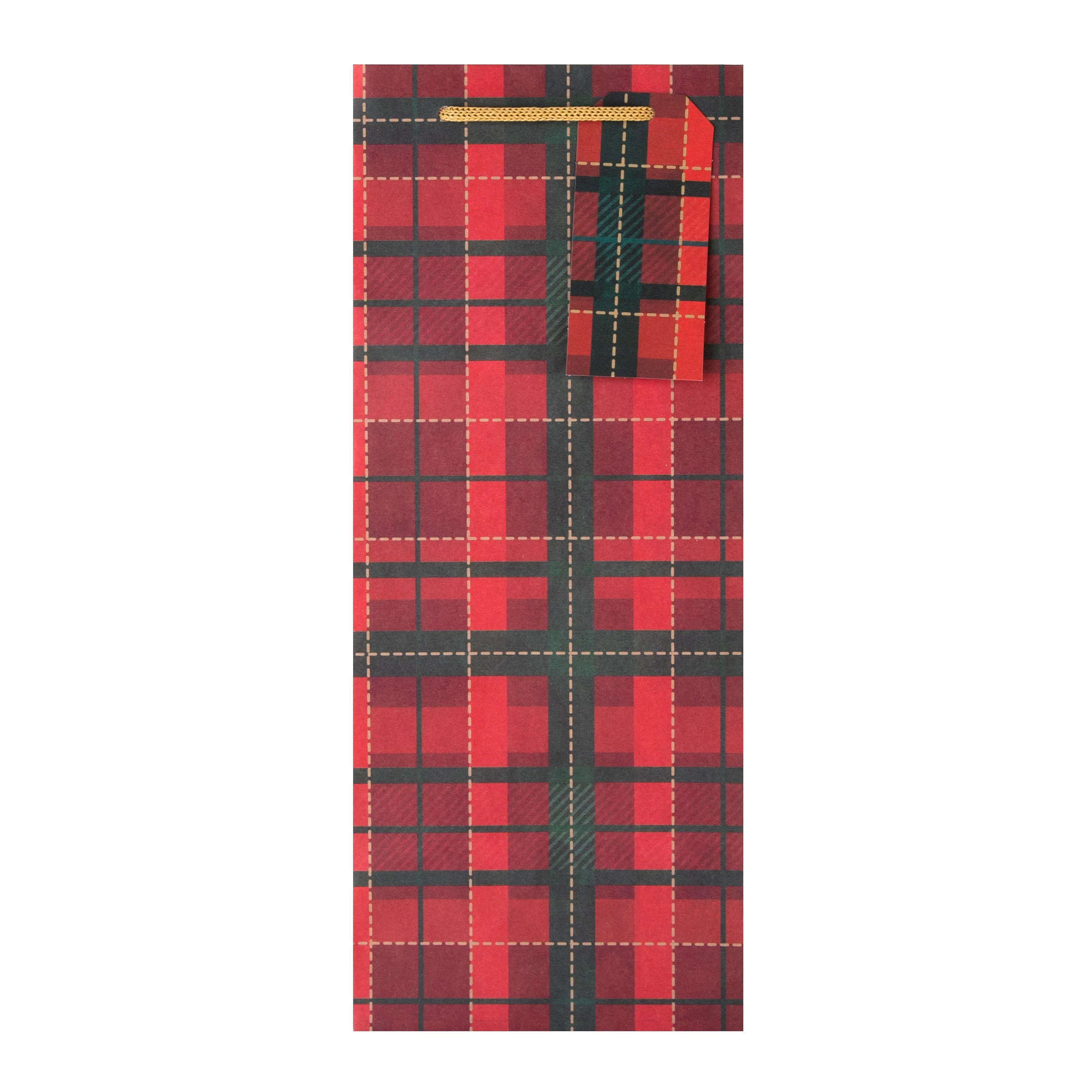 Christmas Gift Bottle Bags - Pack of 3 Tartan Designs - Image 4