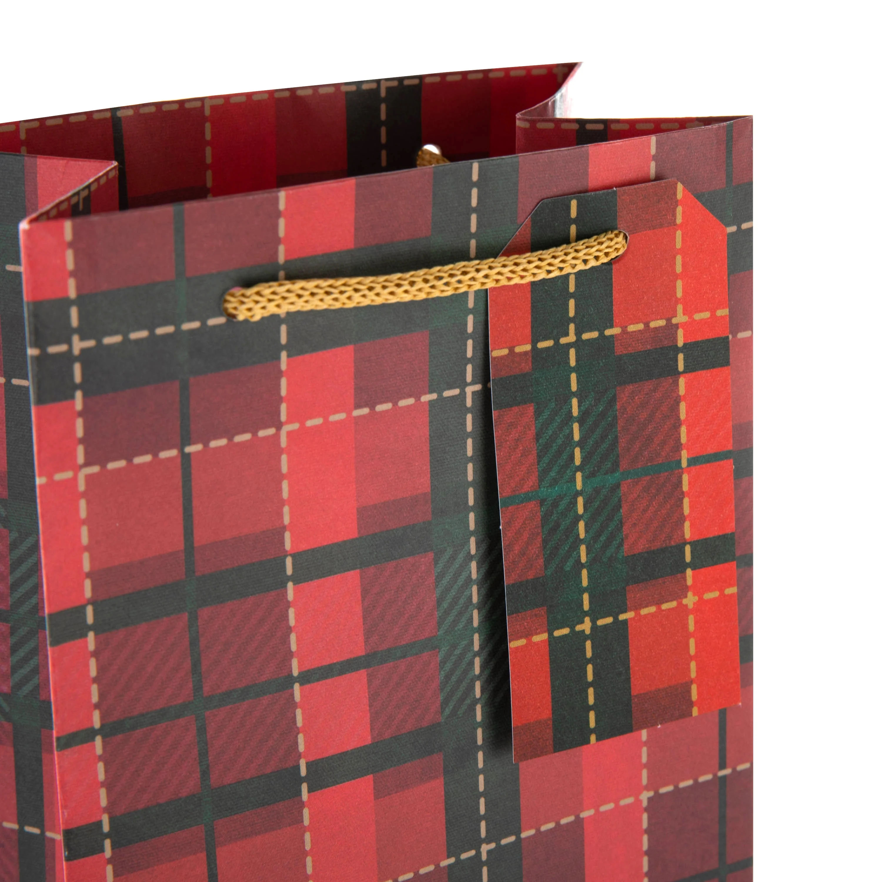 Christmas Gift Bottle Bags - Pack of 3 Tartan Designs - Image 5