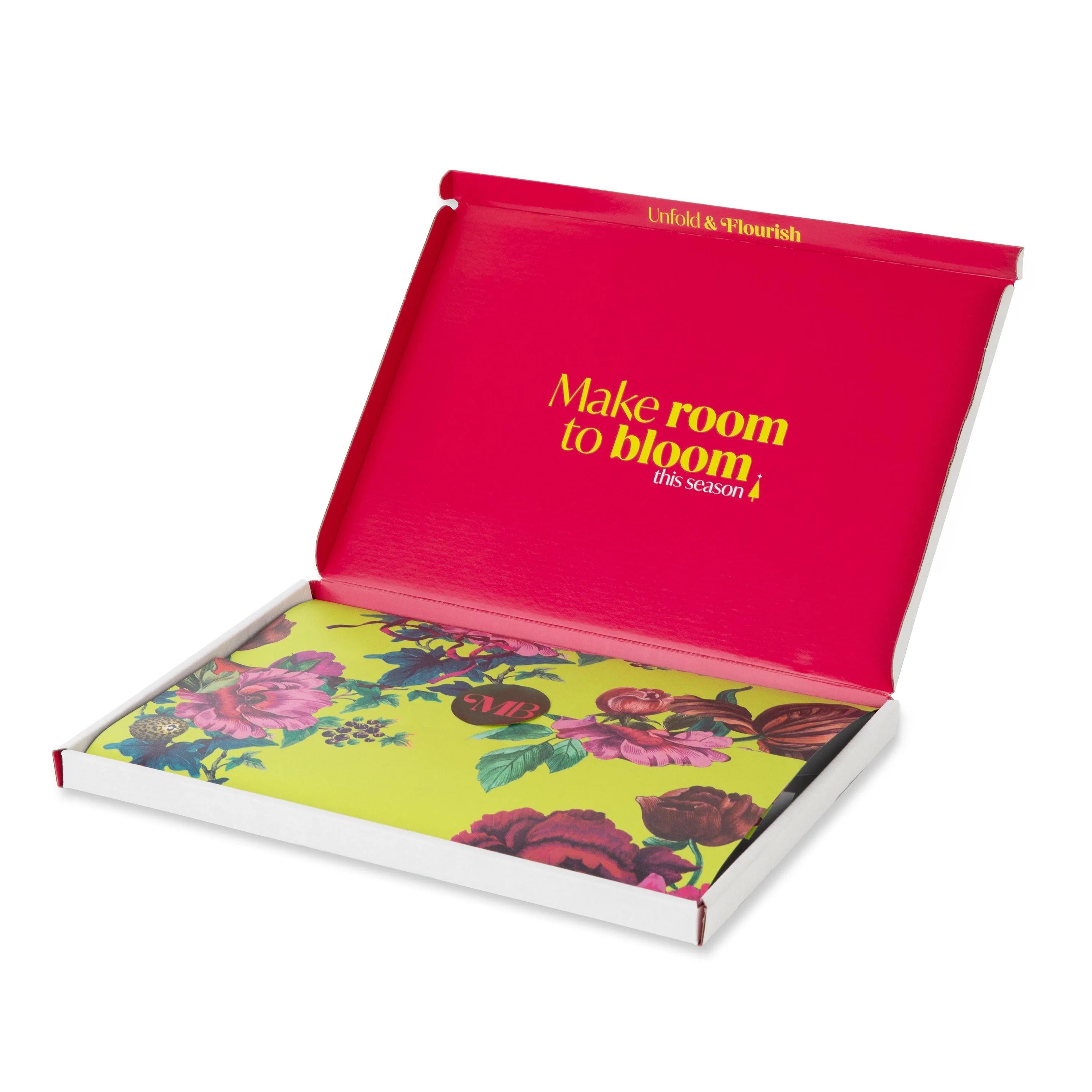 Christmas Magical Botanicals Letterbox Flowers - 3D Pop Up Red & Pink Paper Gift - Image 5