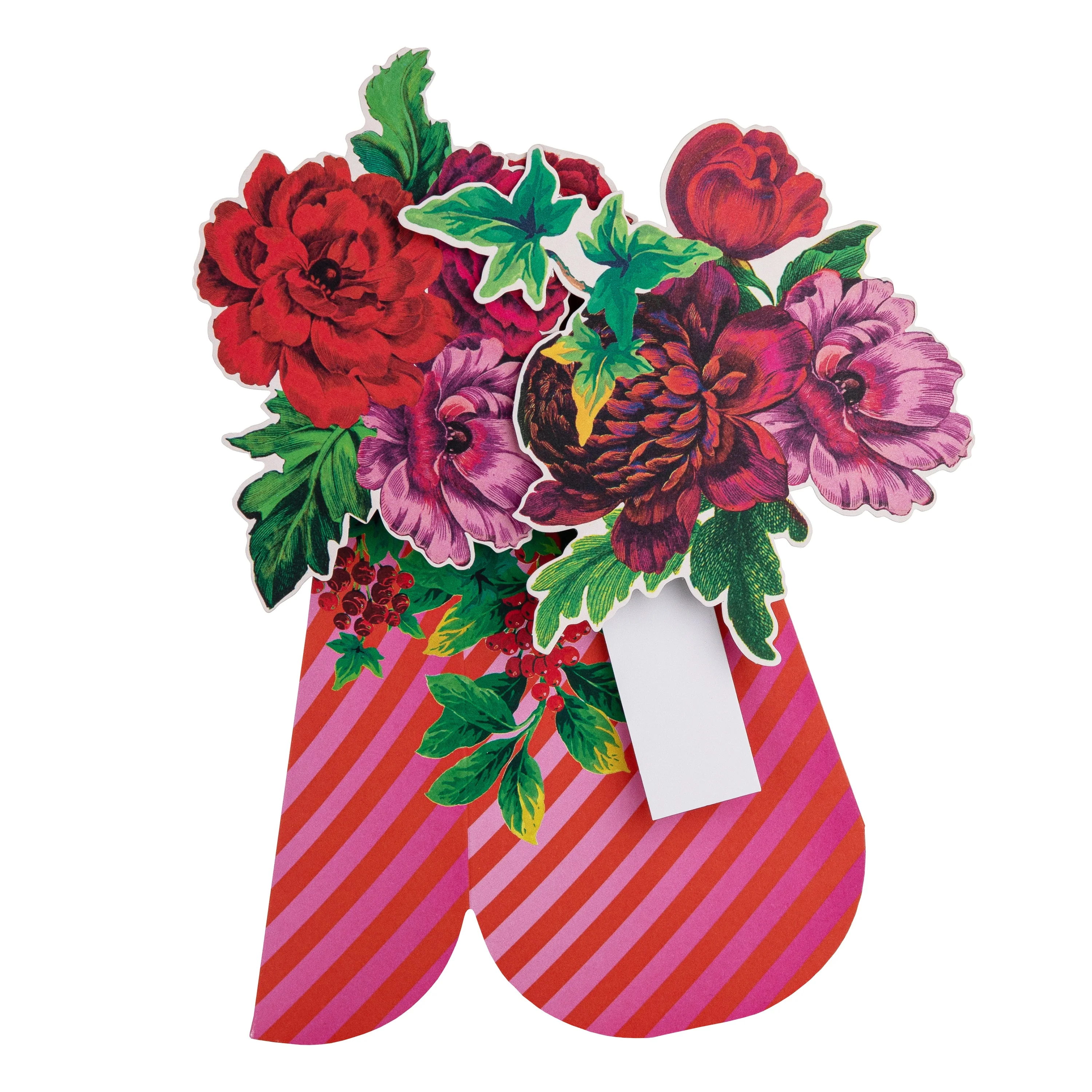 Christmas Magical Botanicals Paper Flowers 'Wonders' - 3D Pop Up Pink Vase - Image 5
