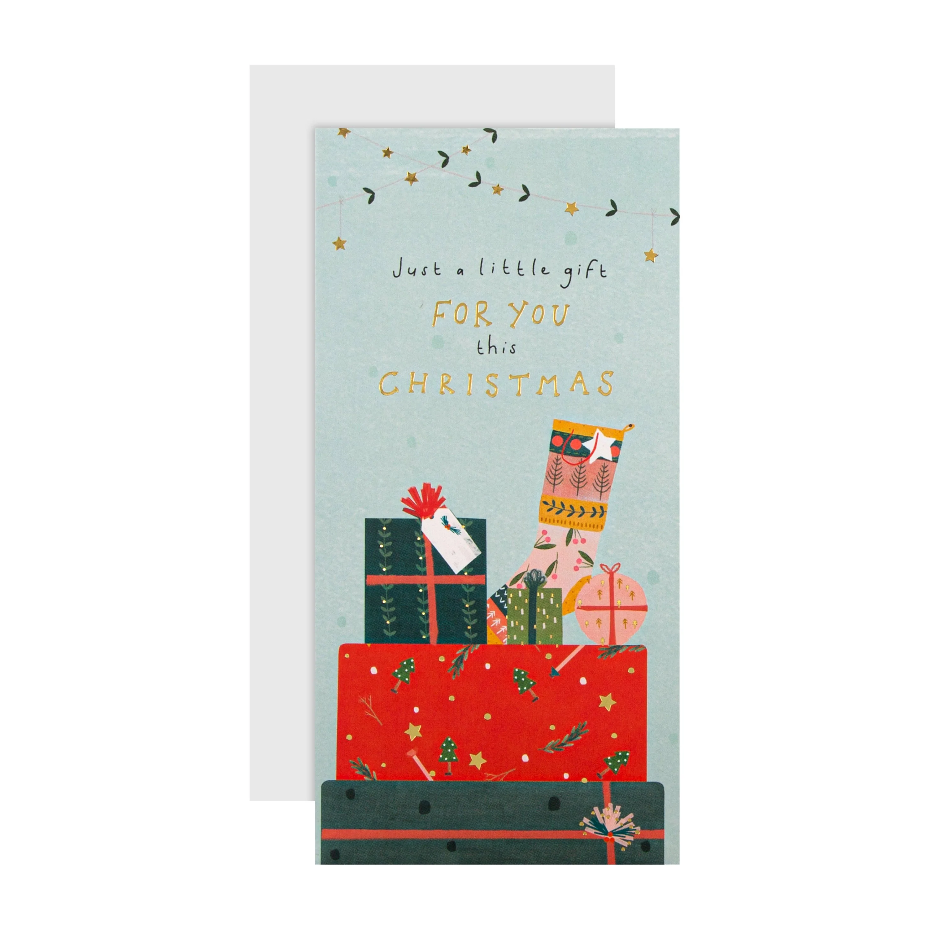 Christmas Money Wallet Pack - 2 Cards in a Contemporary Festive Parcels Design