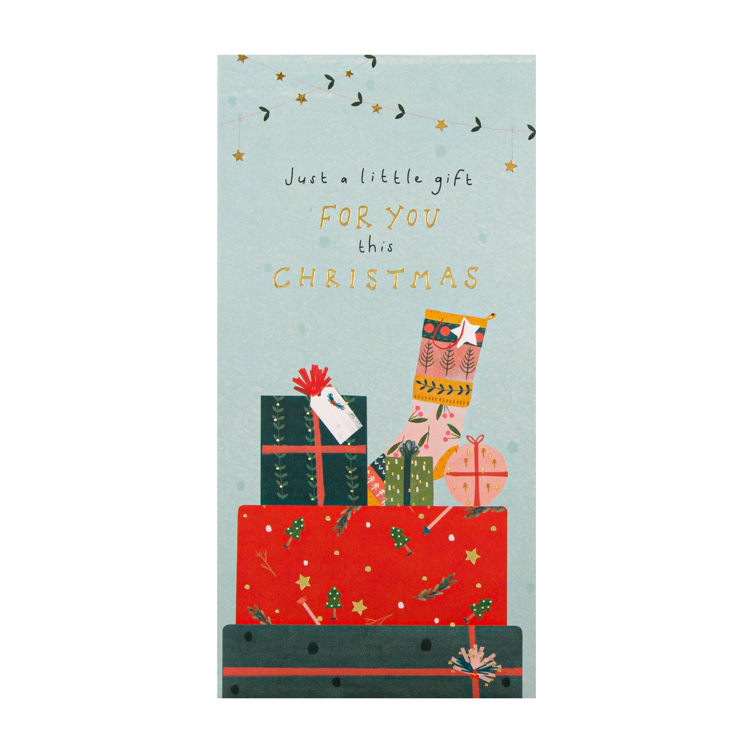 Christmas Money Wallet Pack - 2 Cards in a Contemporary Festive Parcels Design - Image 3