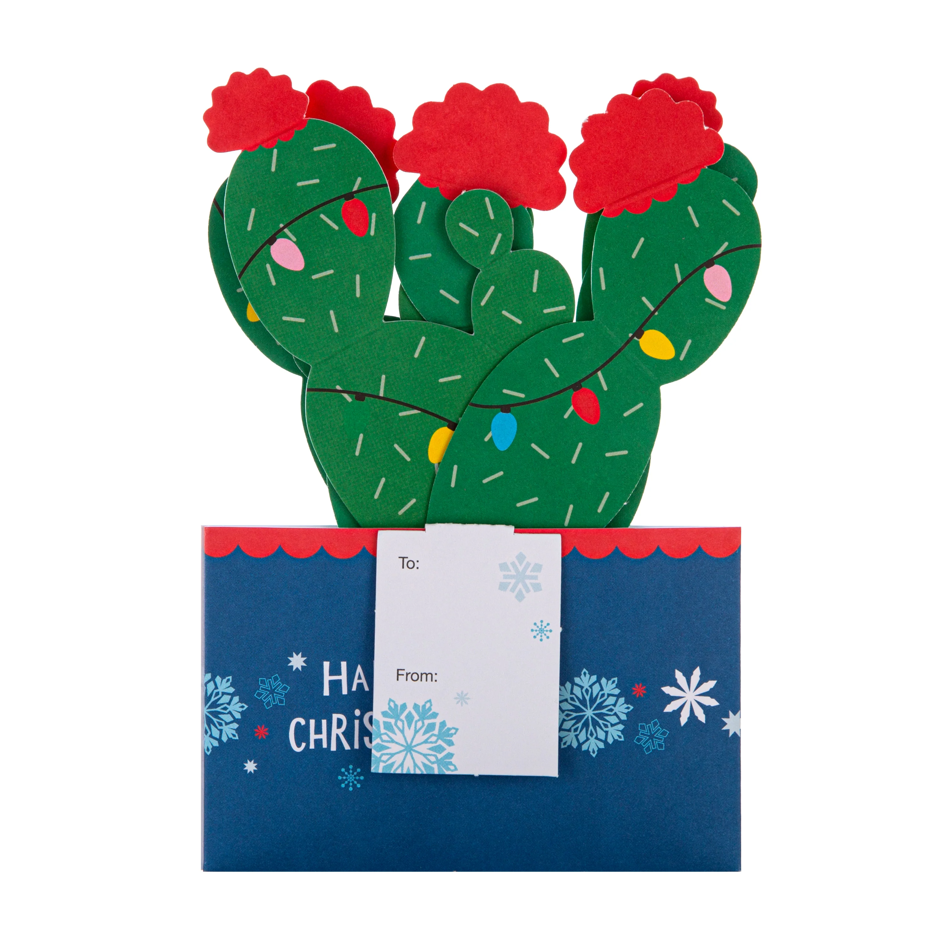 Christmas Paper Wonder Card - 3D Pop Up Cactus Design - Image 7