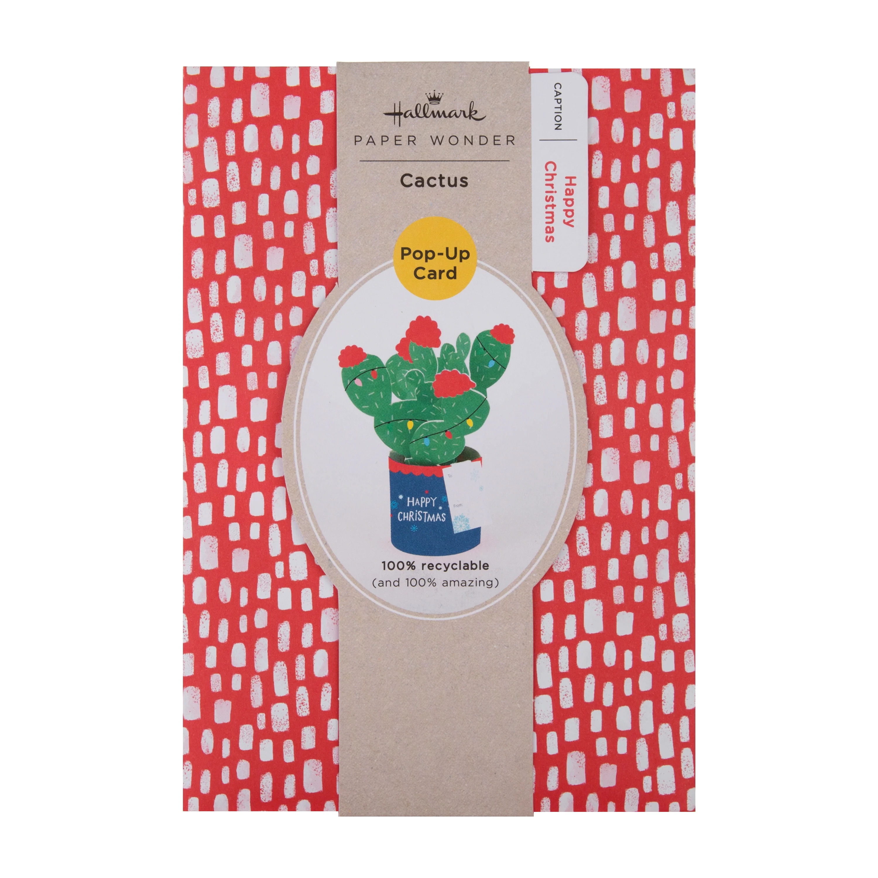 Christmas Paper Wonder Card - 3D Pop Up Cactus Design - Image 8