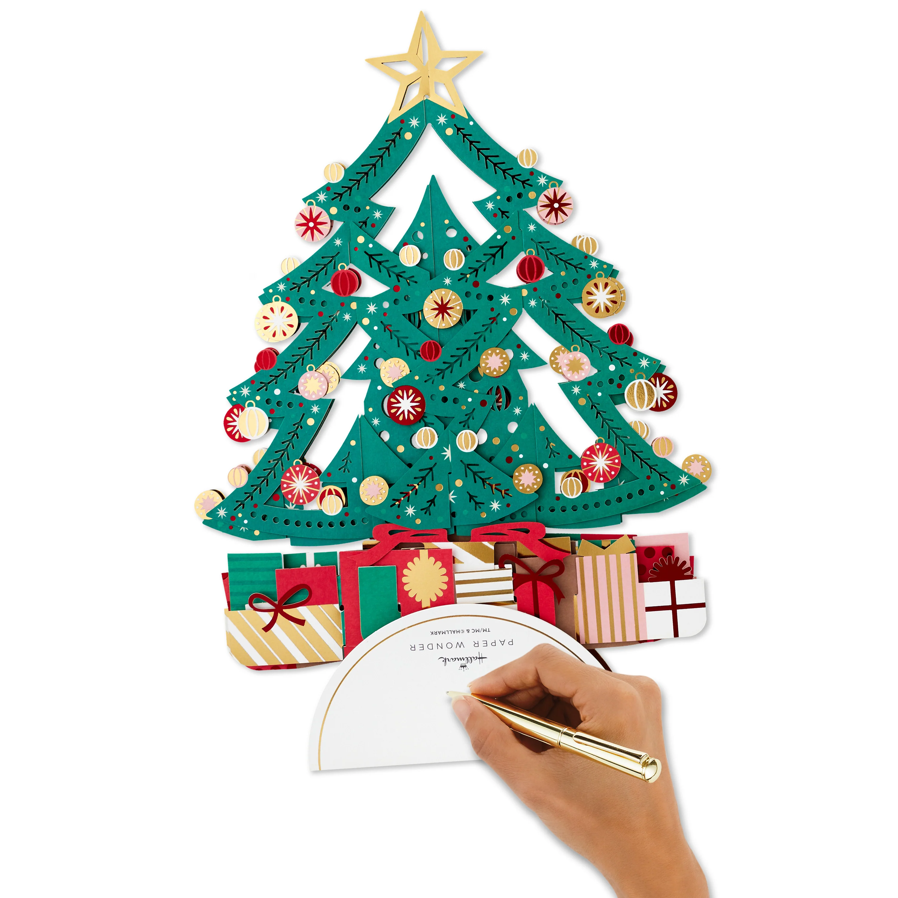 Christmas Paper Wonder Card - 3D & Pop Up Christmas Tree & Gifts Design - Image 7