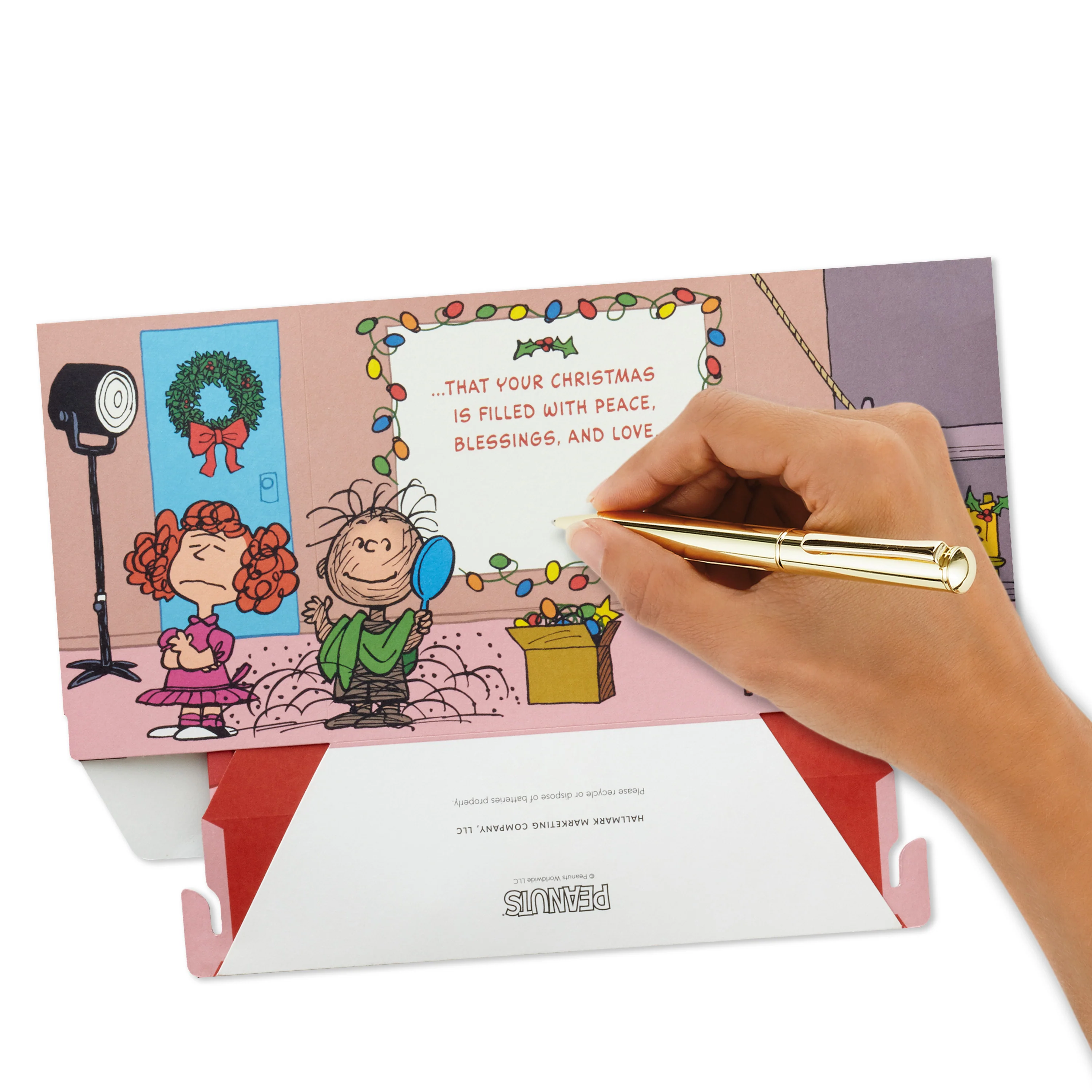 Christmas Paper Wonder Card - 3D Pop-Up PEANUTS™ Characters with Light and Sound Design - Image 6