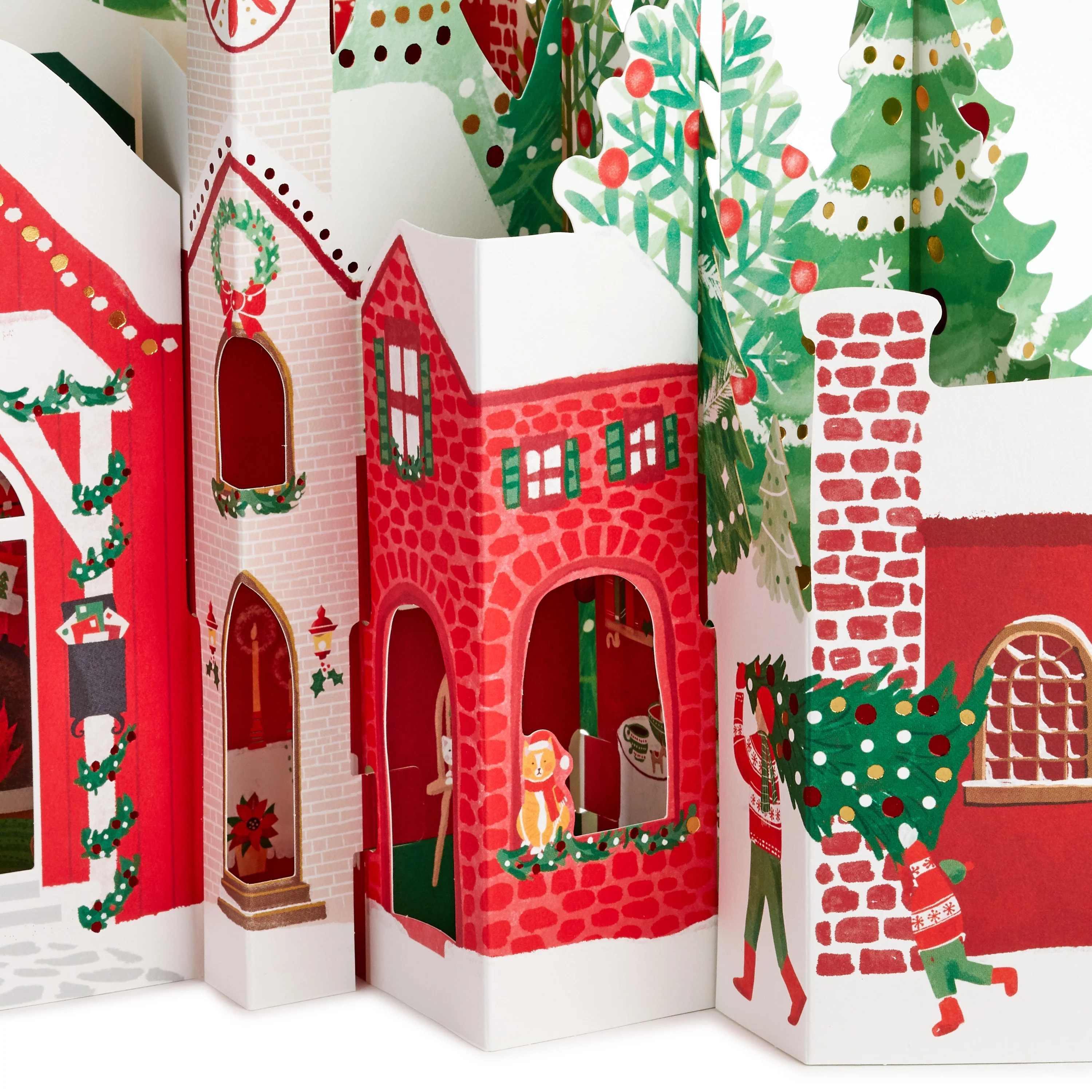 Christmas Paper Wonder Card - Jumbo Pop Up Santa and Sleigh Scene Design - Image 7