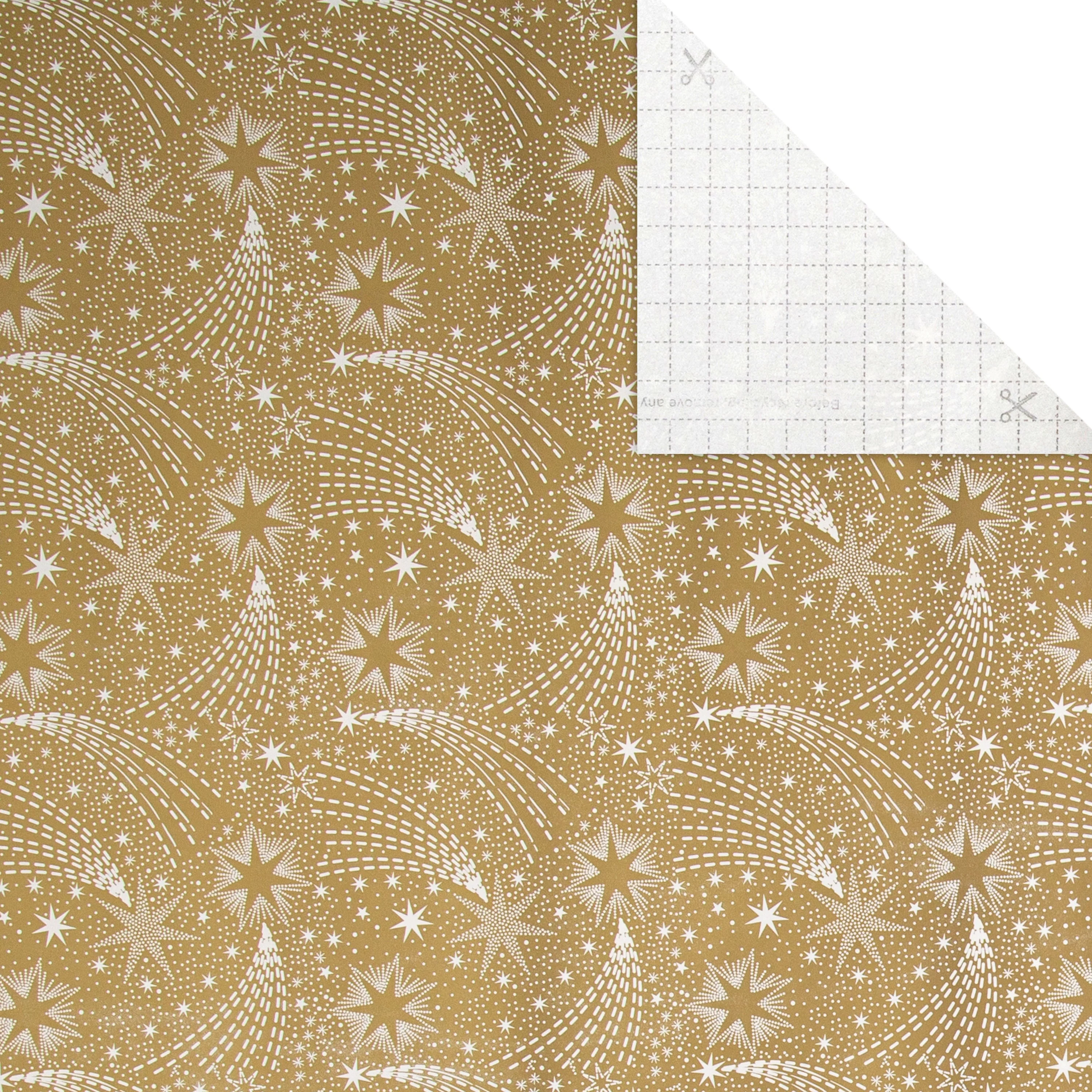 9M Christmas Wrapping Paper Bundle - 3 x 3M Rolls in Gold, Silver and White - Image 2