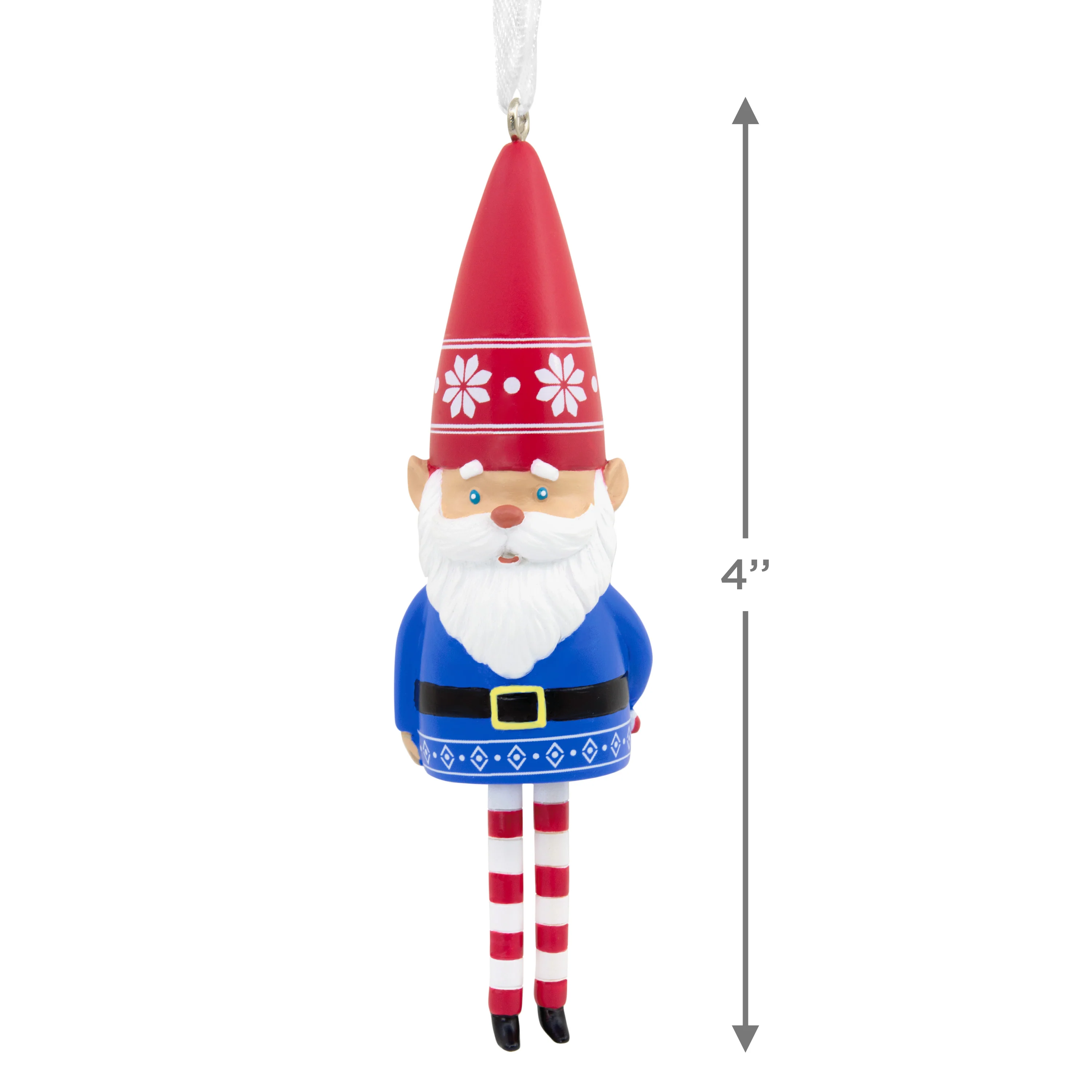 Collectable Christmas Gnome with Dangly Legs Ornament - Image 3