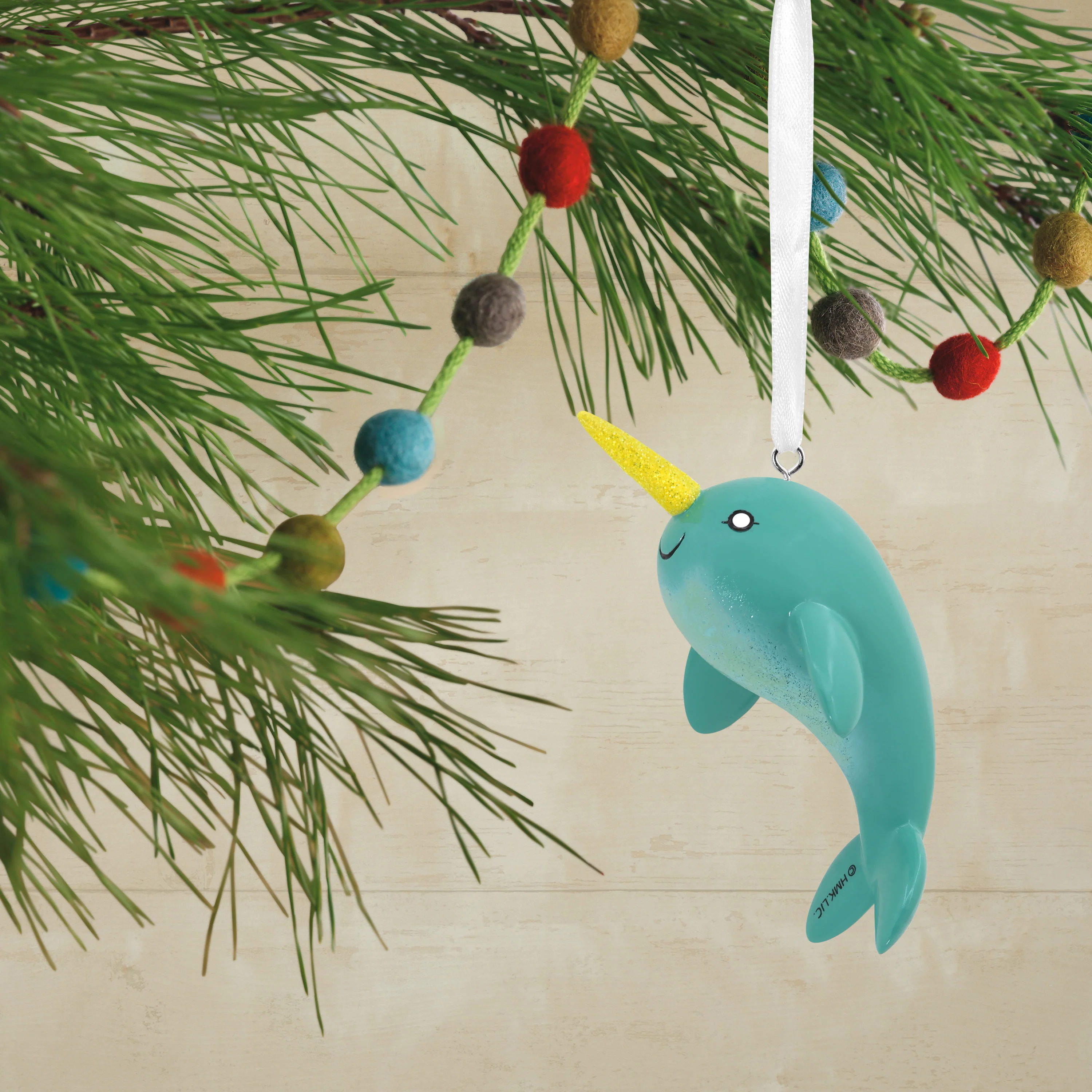 Collectable Narwhal with Glittery Tusk Ornament - Image 4