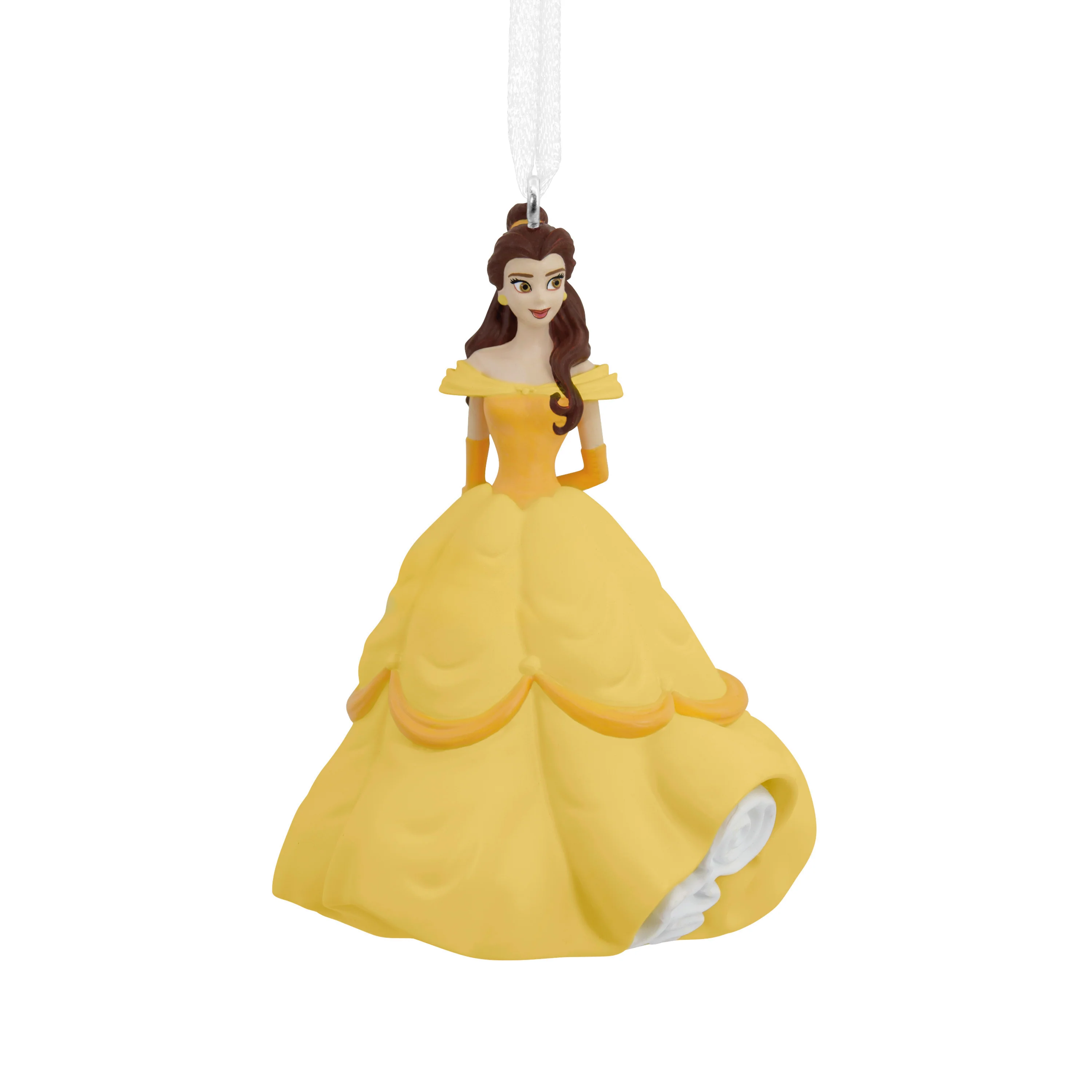 Collectable Disney Beauty & the Beast Ornament - Princess Belle in Yellow Dress Design