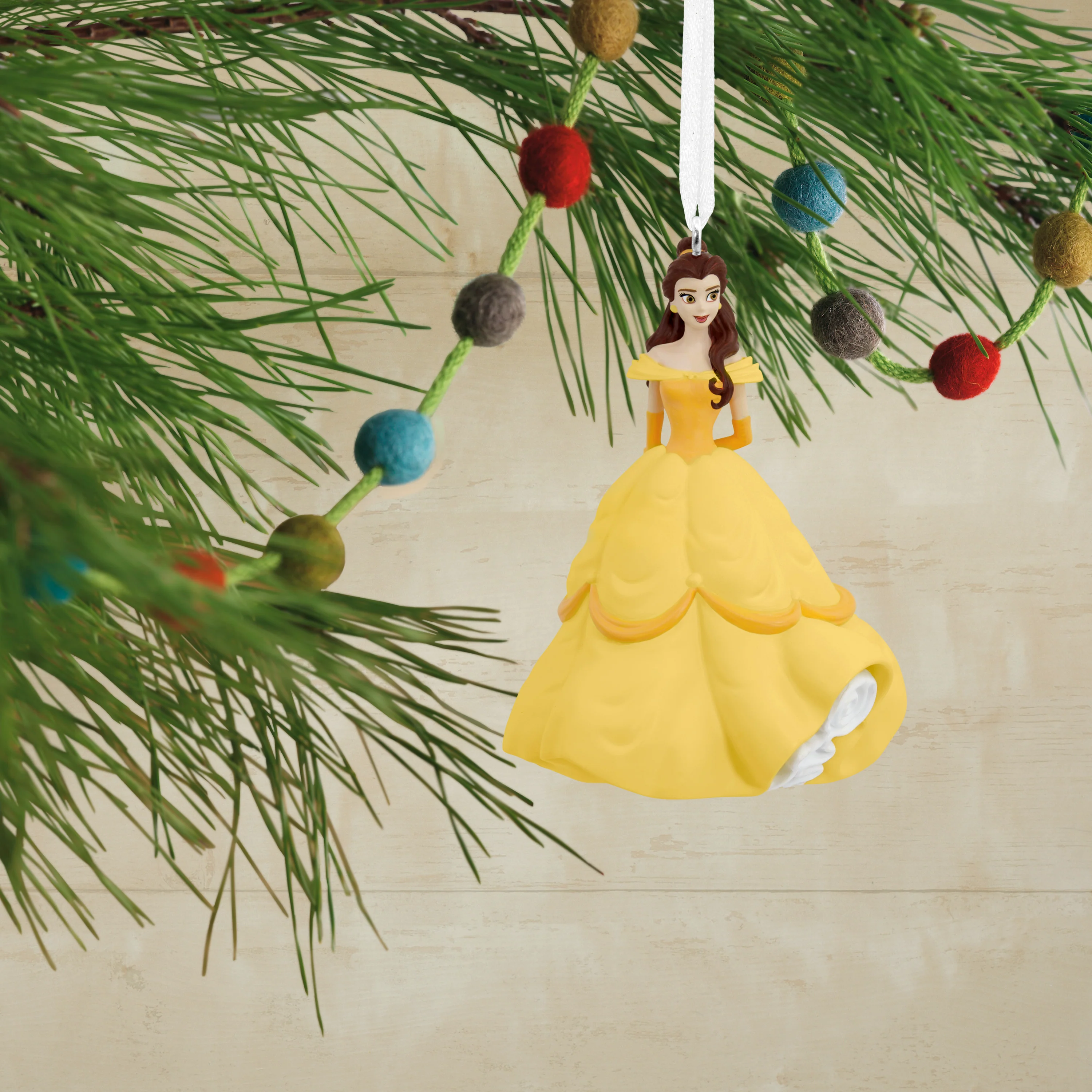 Collectable Disney Beauty & the Beast Ornament - Princess Belle in Yellow Dress Design - Image 4