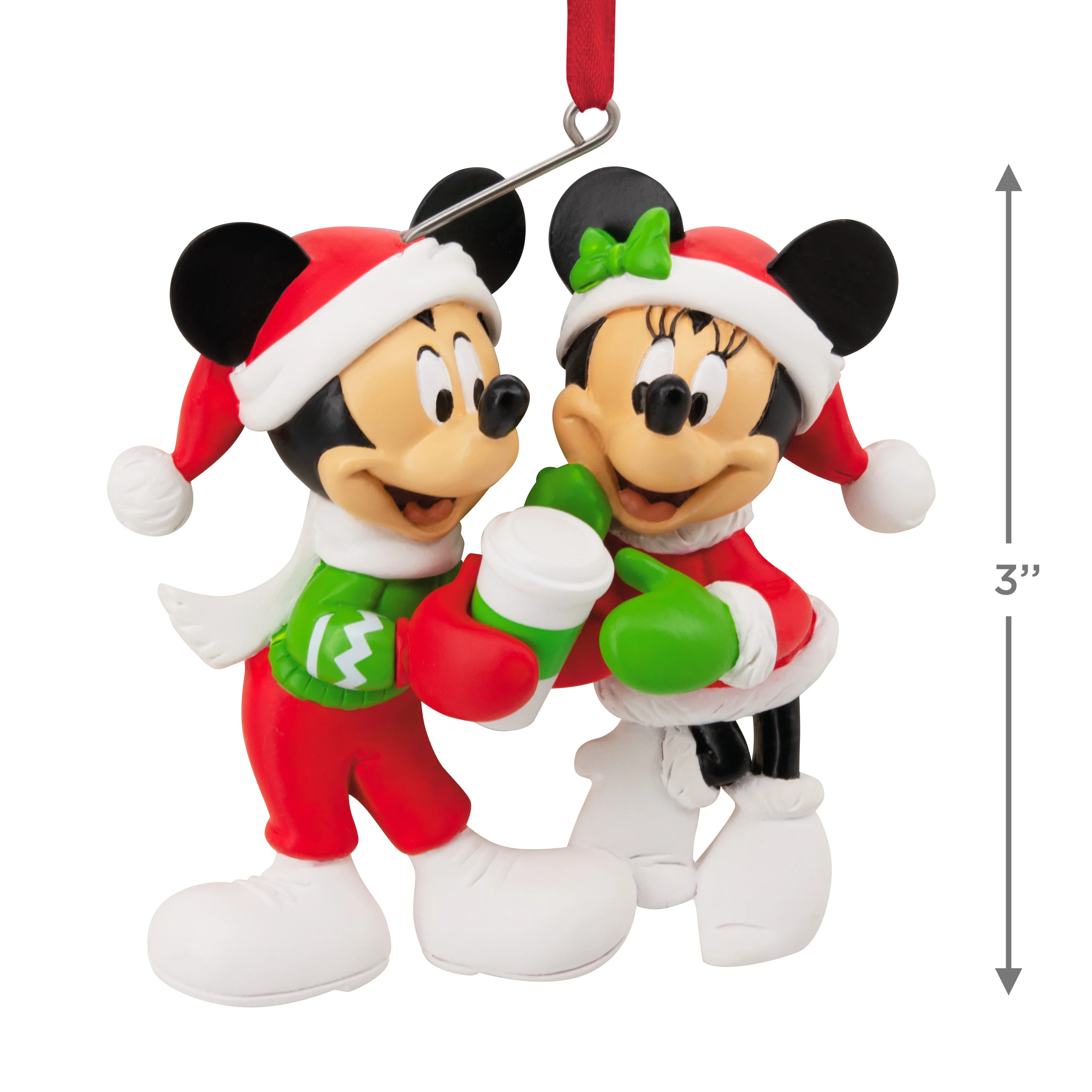 Collectable Disney Christmas - Festive Mickey & Minnie Mouse Ornament - Image 4