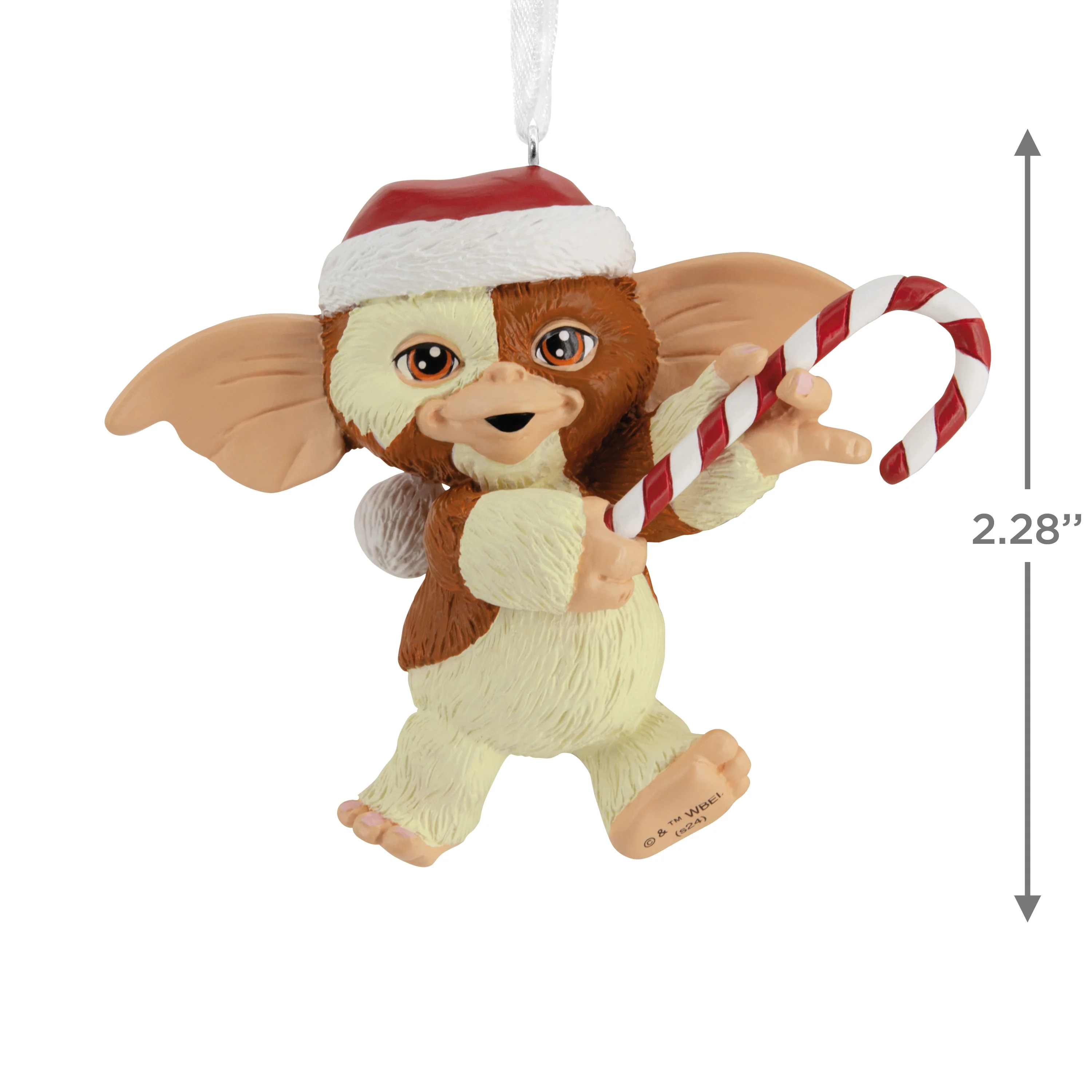 Collectable Gremlins Christmas - Gizmo the Mogwai with Candy Cane Ornament - Image 4