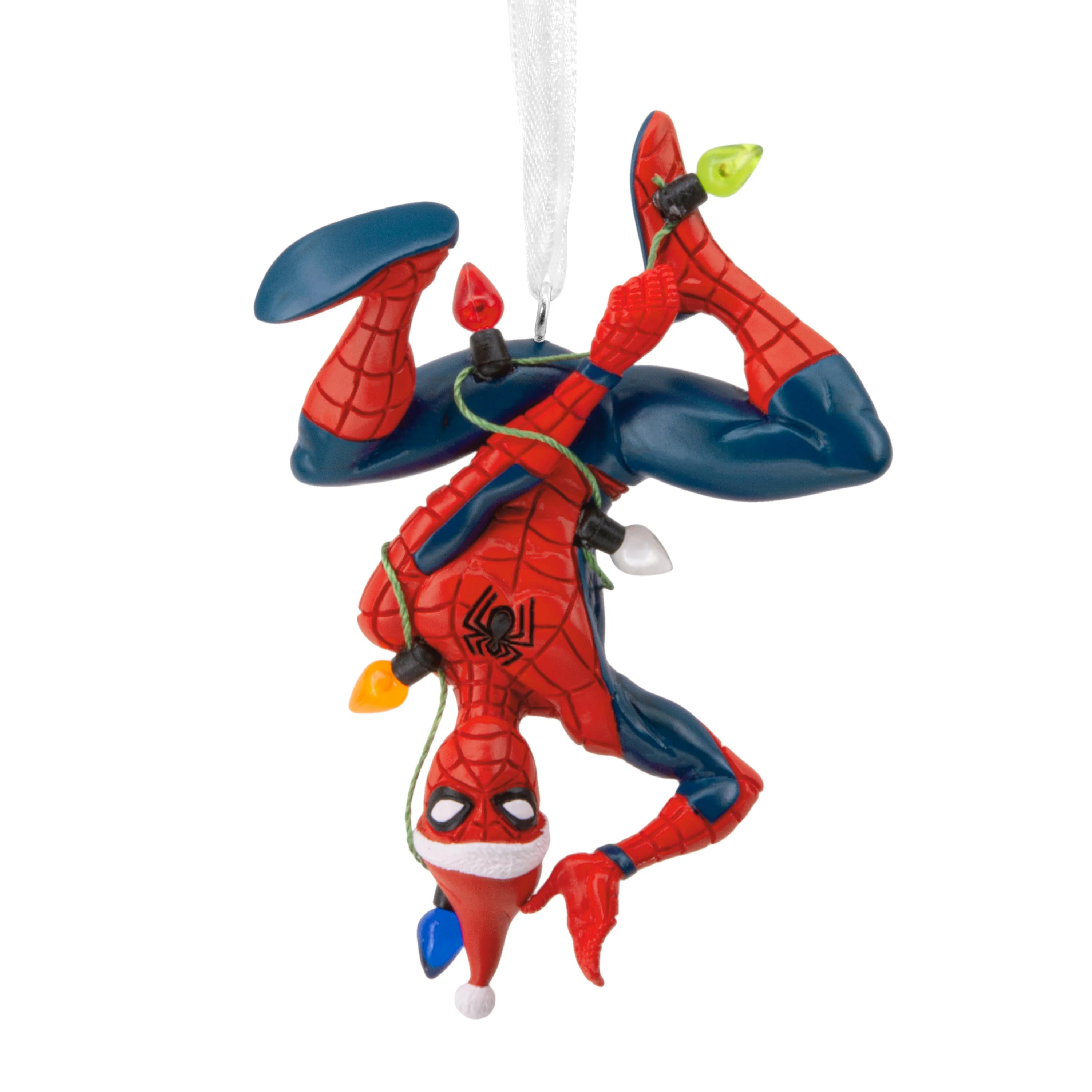 Collectable MARVEL Spider-Man Tangled in Fairy Lights Ornament