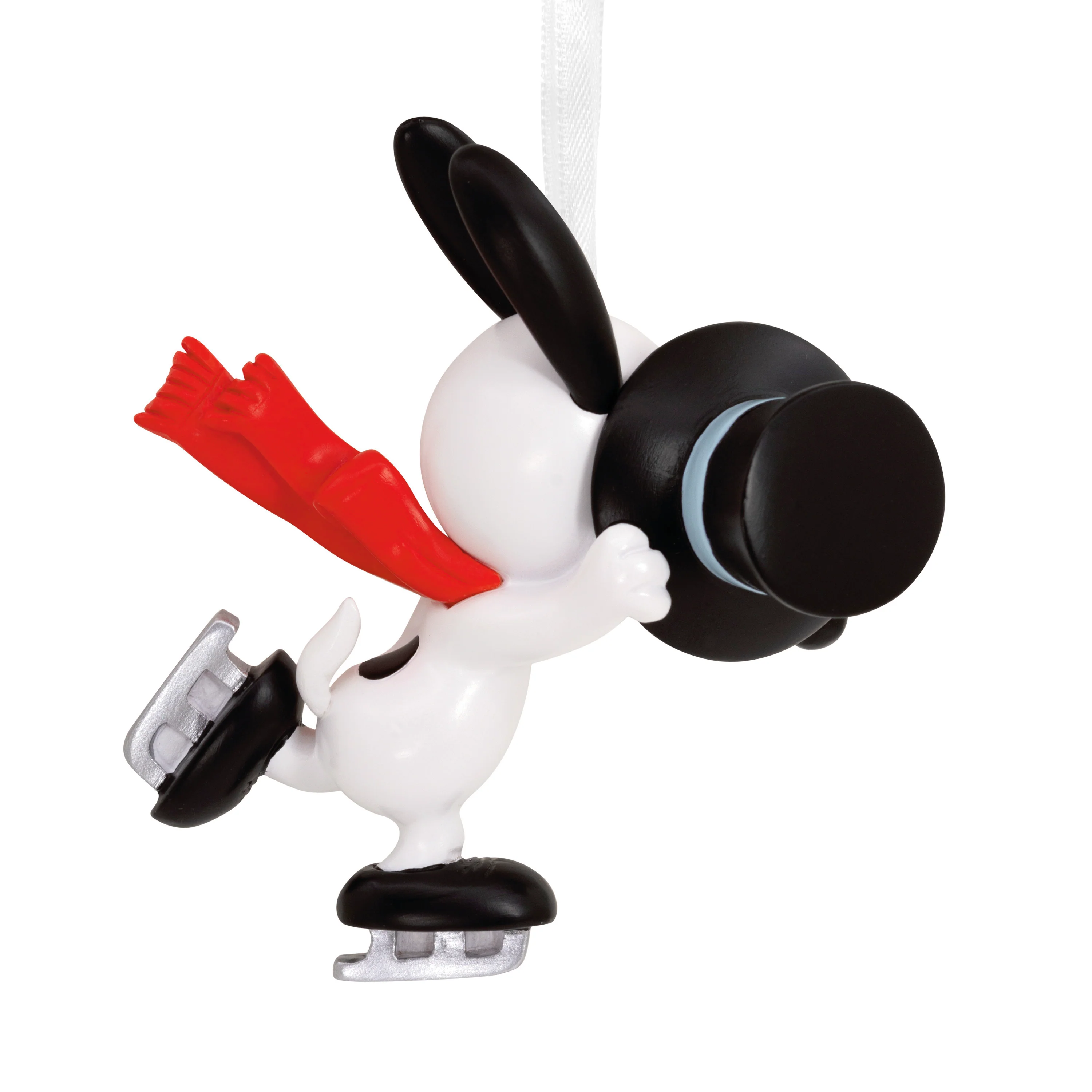 Collectable PEANUTS™ Hanging Ornament - SNOOPY Ice Skating with Top Hat - Image 2