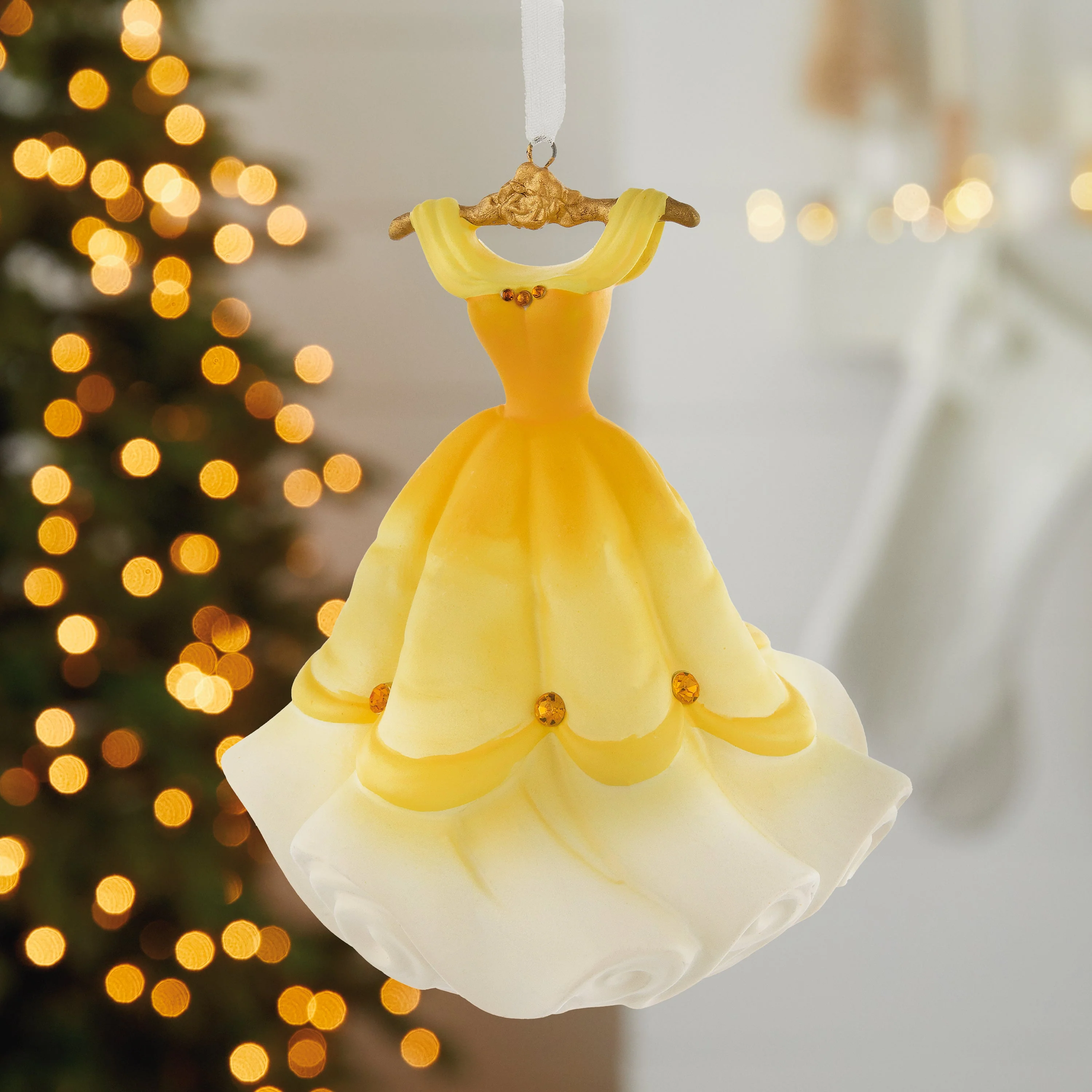 Collectable Signature Ornament - Belle's Yellow Dress & Gift Box - Image 5