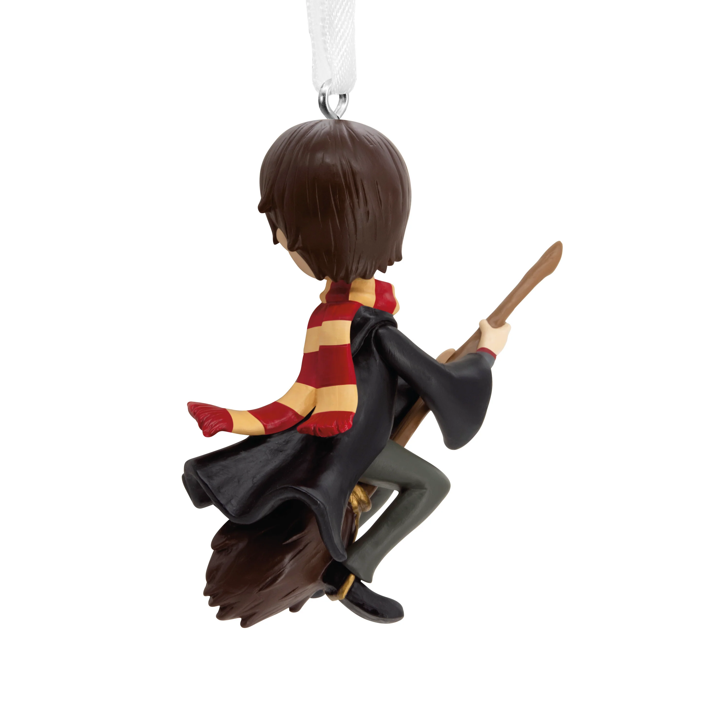 Collectible Harry Potter™ Ornament - Harry Potter™ with Broomstick & Scarf Design - Image 2
