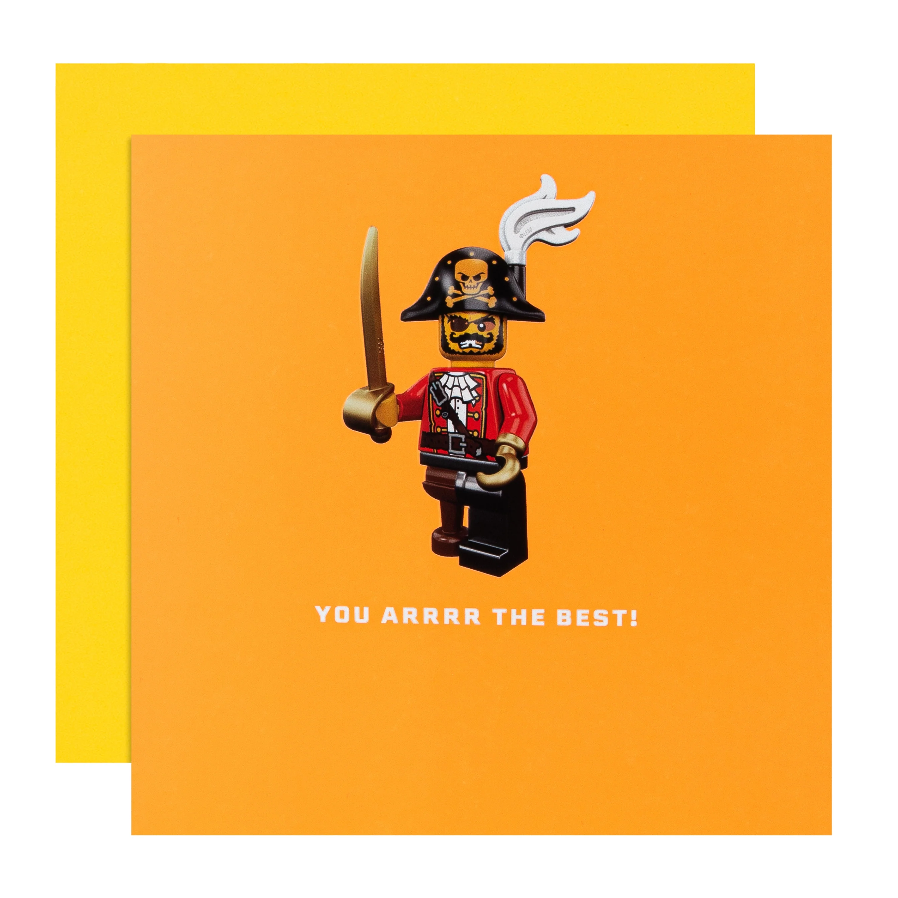 Congratulations Card - Orange LEGO® Pirate Character Design