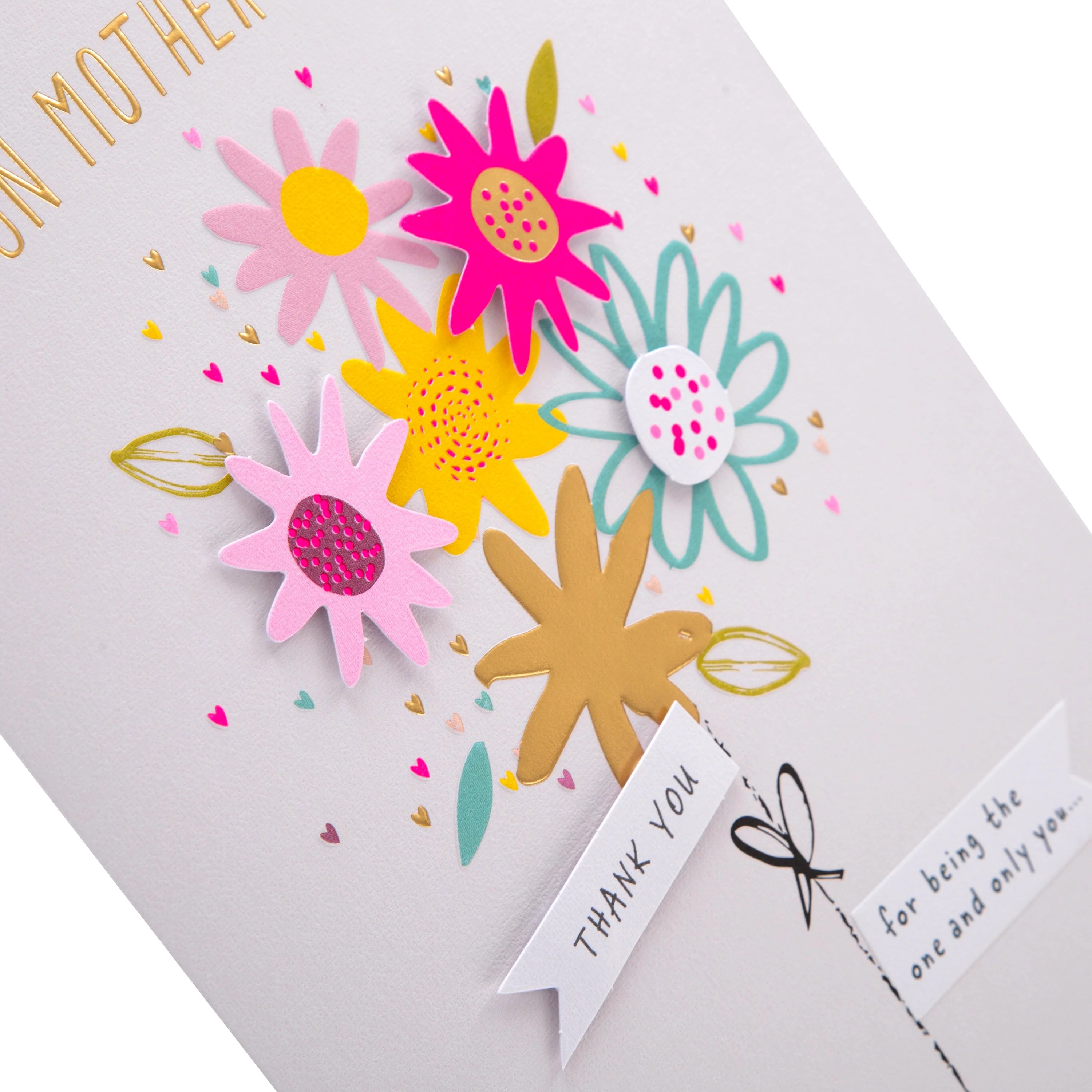 Mother's Day Card - Contemporary Colourful Floral Bouquet Design - Image 4