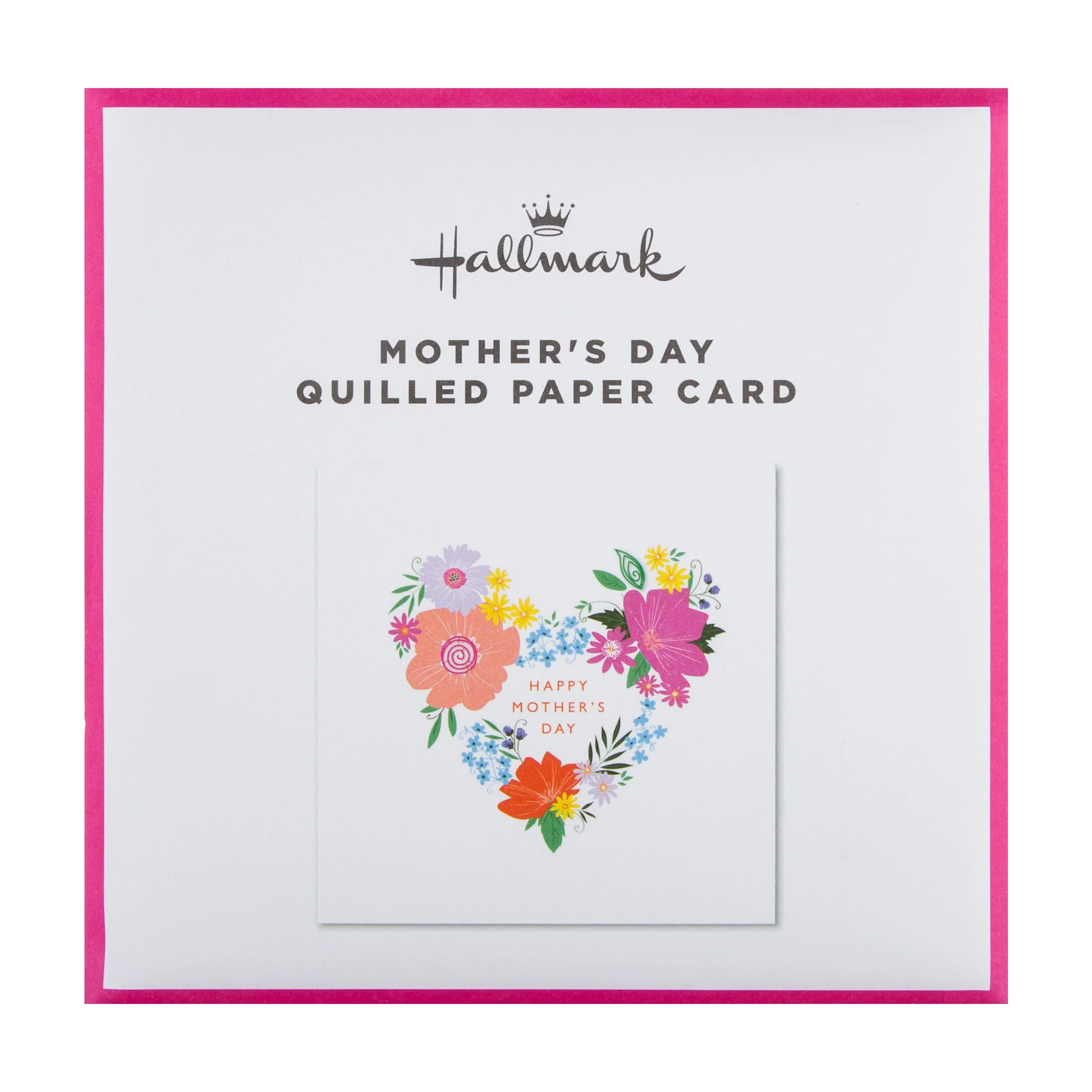 Contemporary Mother's Day Card - Floral Heart Design with Quilled Paper Details - Image 5