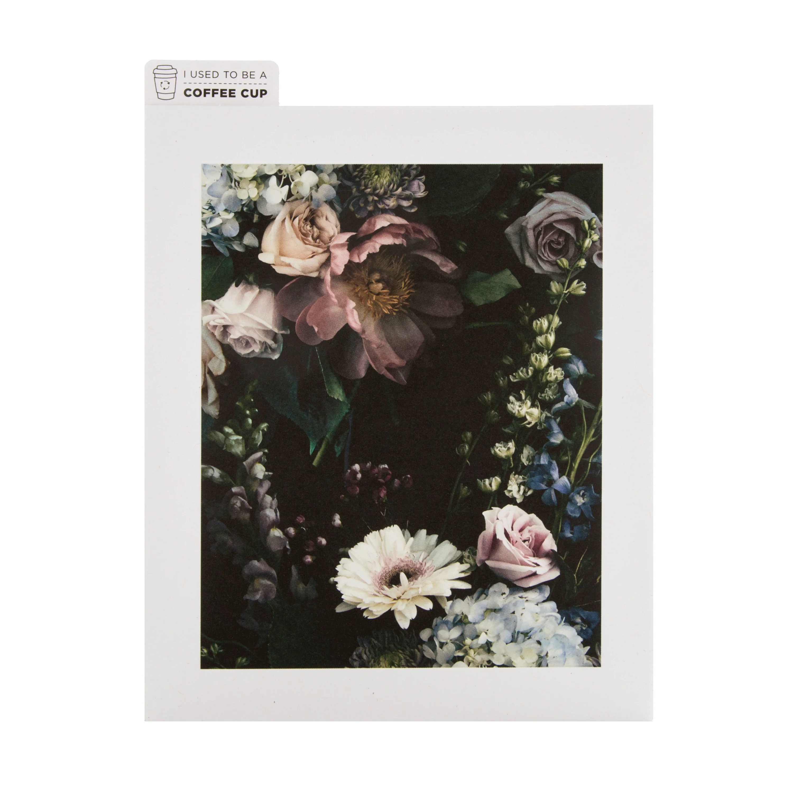 Cupcycling™ Any Occasion Card - Photographic Dark Floral Design - Image 3