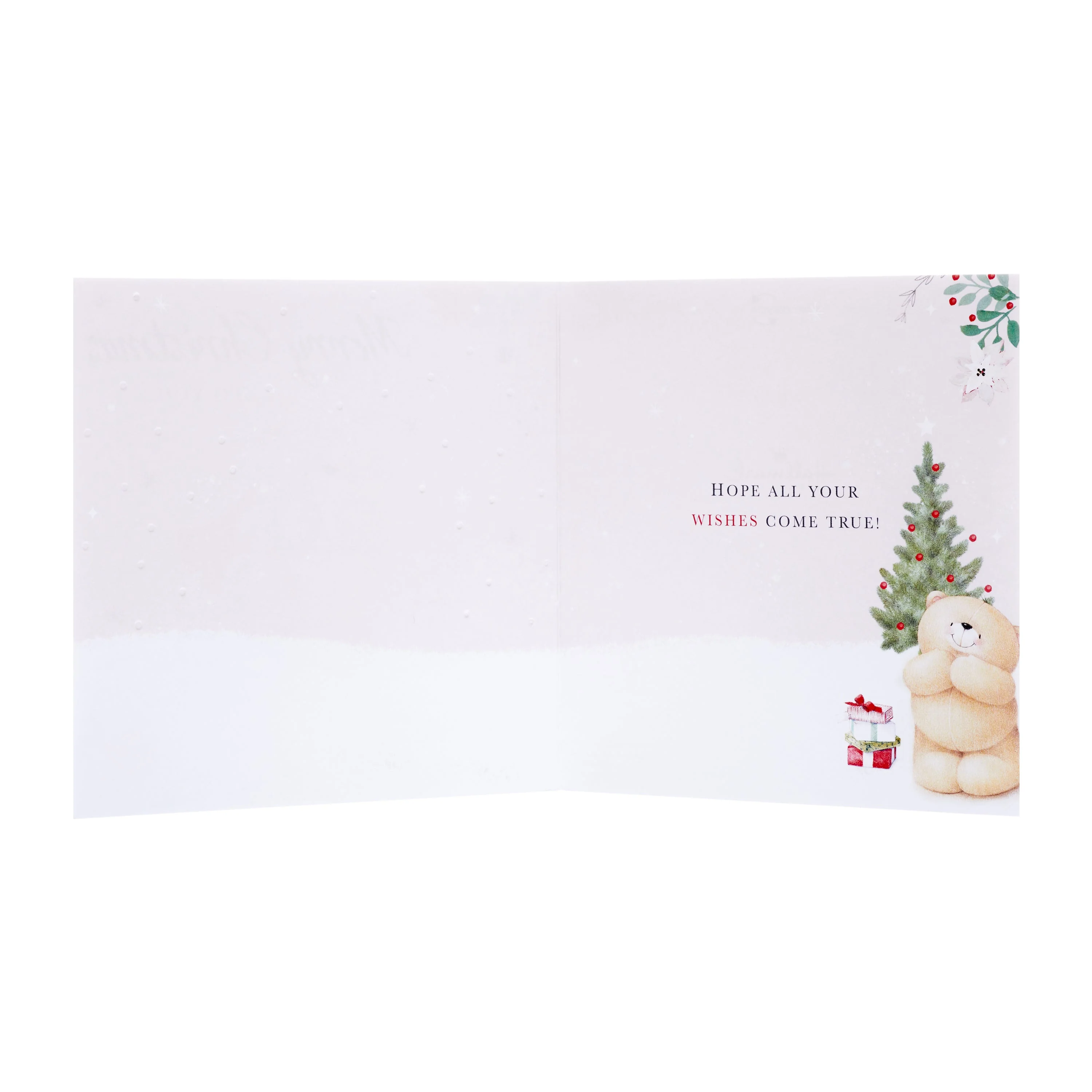 Cute Forever Friends Christmas Card - Classic Seasonal Design with Gold Foil Details - Image 2