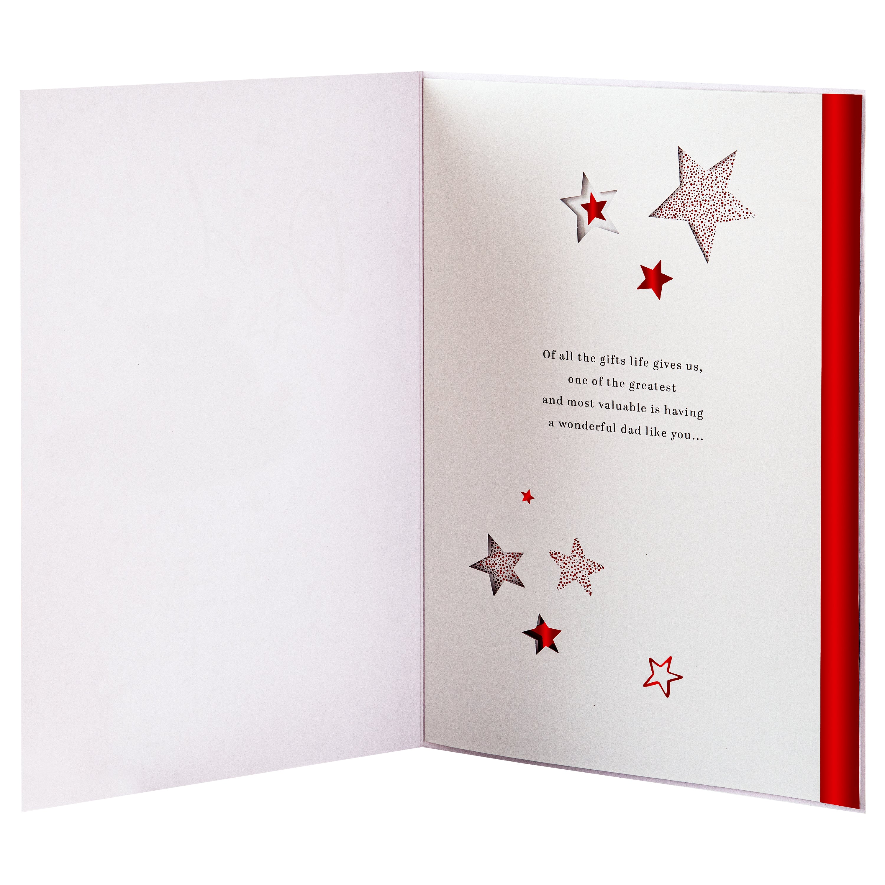 Dad Christmas Card - Special Sentiment, Christmas Pudding Design - Image 2