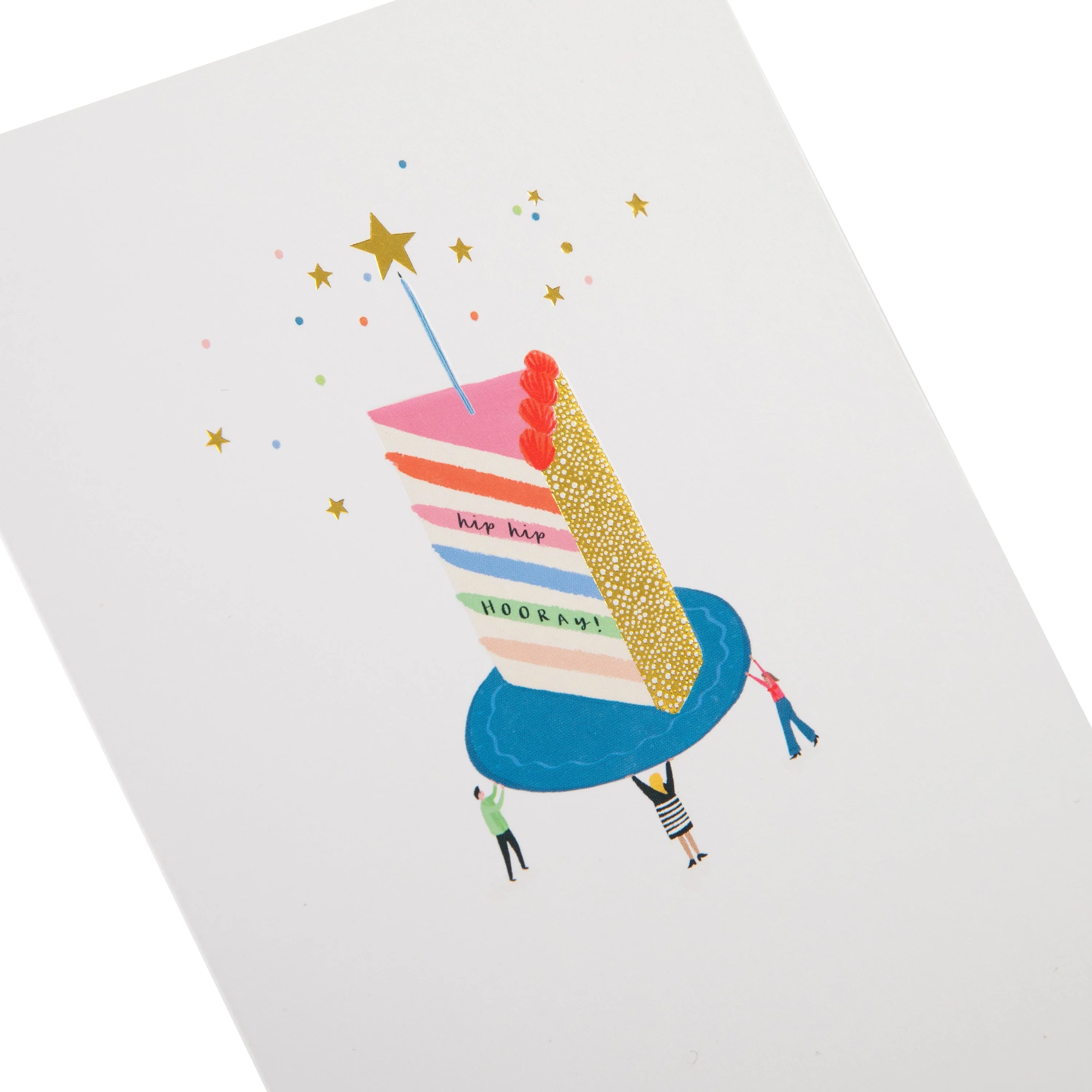 Daydream Wishes Birthday Card - Tiny people carrying a slice of cake - Image 4