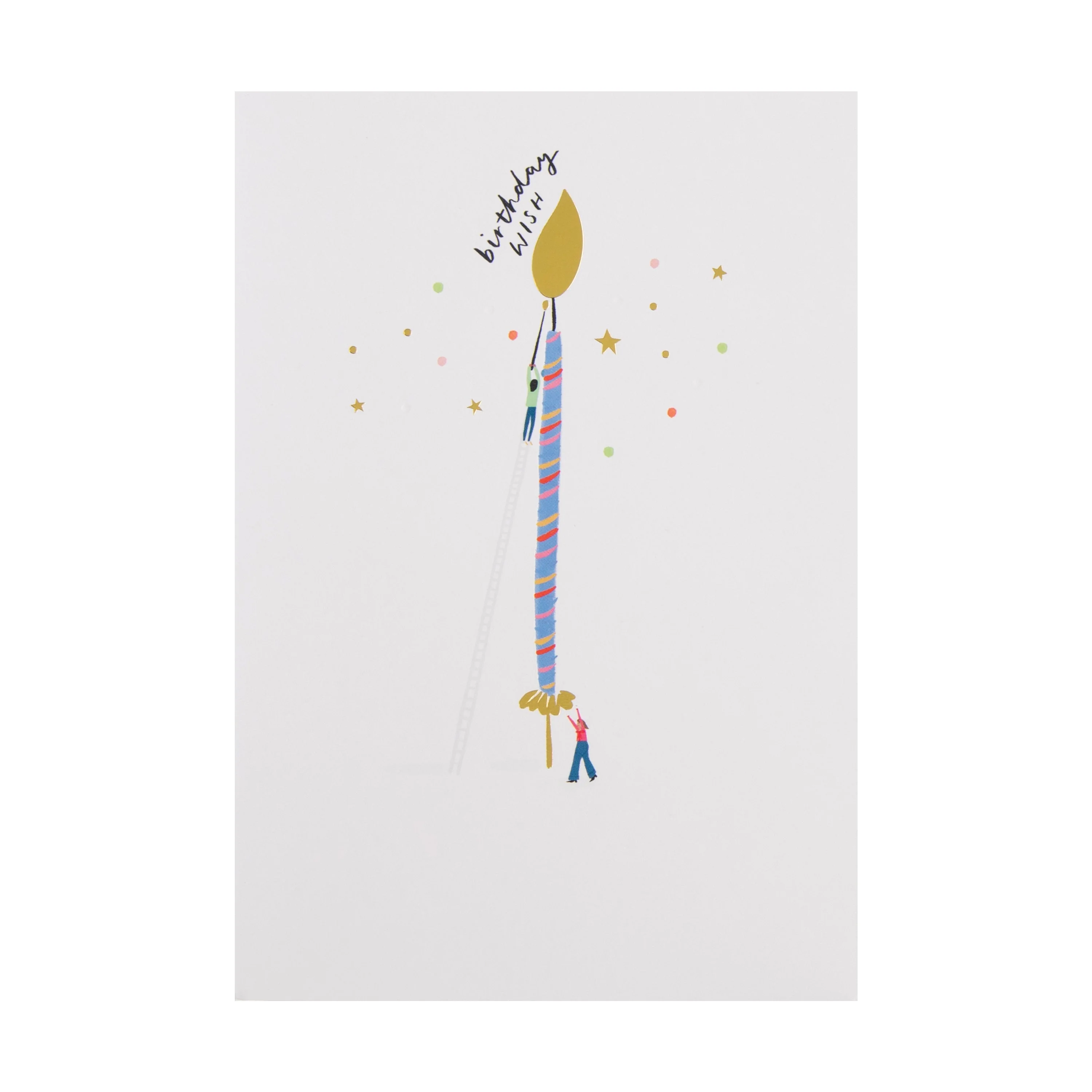 Daydream Wishes Birthday Card - Tiny people with a birthday candle - Image 3