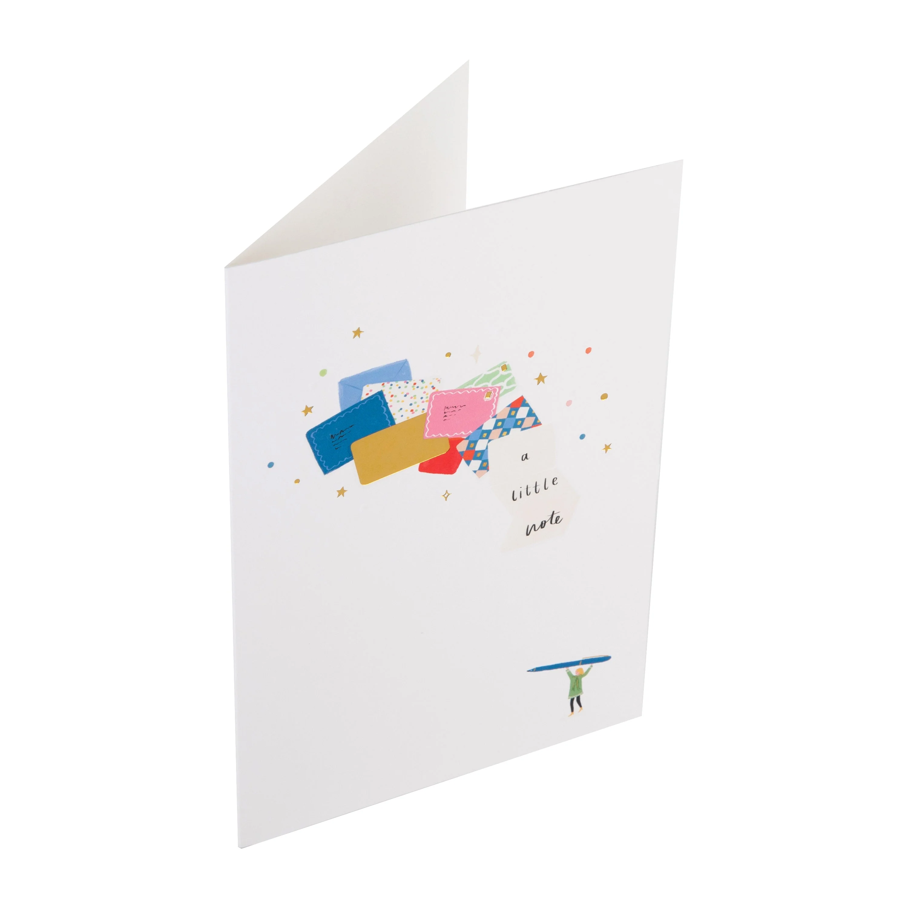Daydream Wishes Birthday Card - Tiny person with a pen, envelopes and letters - Image 5