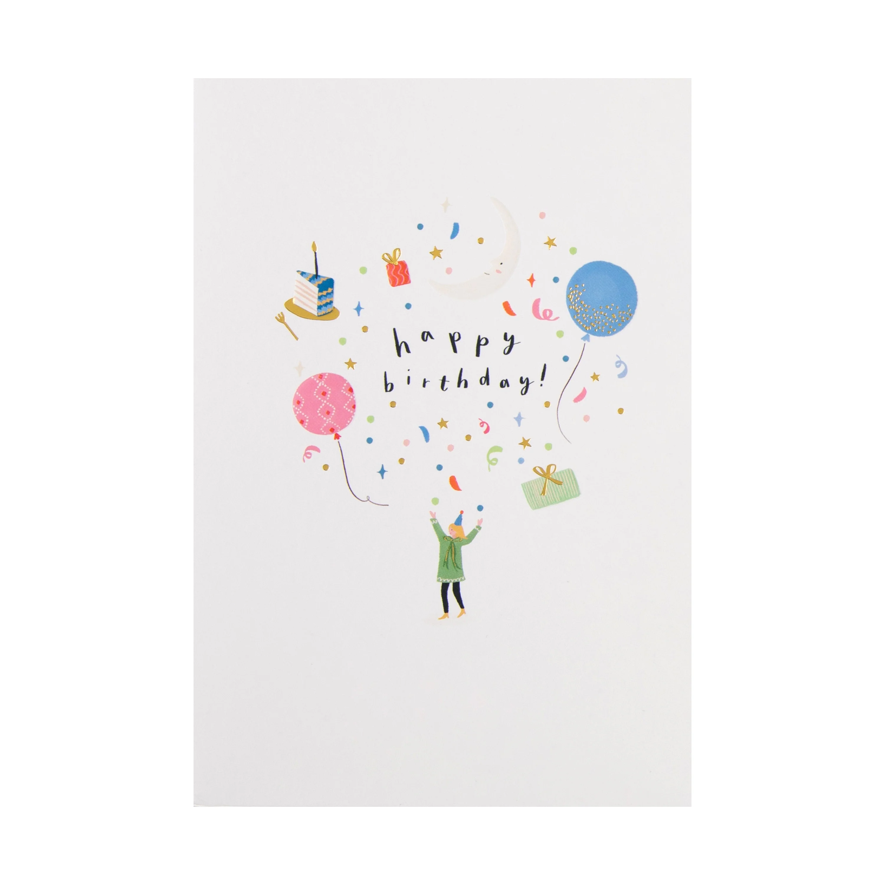 Daydream Wishes Birthday Card - Tiny person with cake, balloons and presents - Image 3